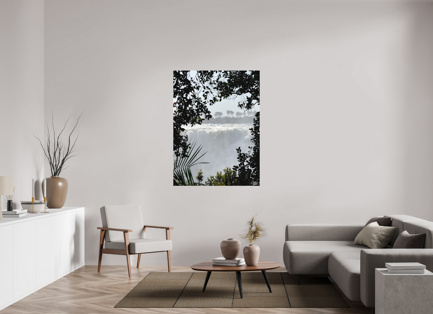 105 x 140 cm, Tirage photo sous Plexi mat The Roar Beyond the Leaves (Caroline Fourest)