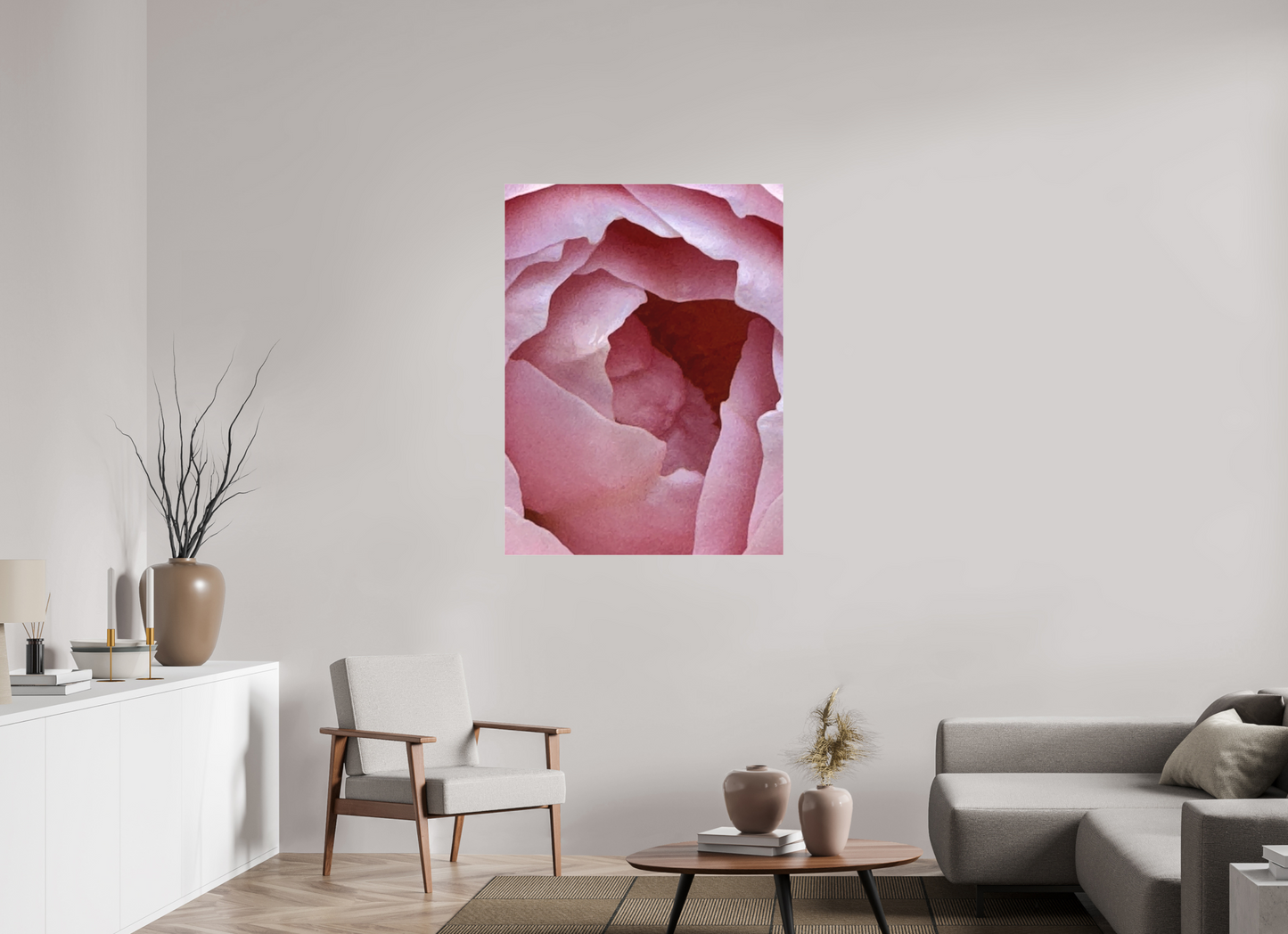 90 x 120 cm, Tirage photo sous Plexi mat Le coeur de ma Rose (Marie Sicard)