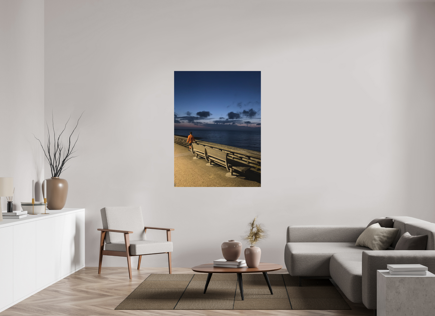 105 x 140 cm, Tirage photo sous Plexi mat L'enfant et la mer (Marie Sicard)