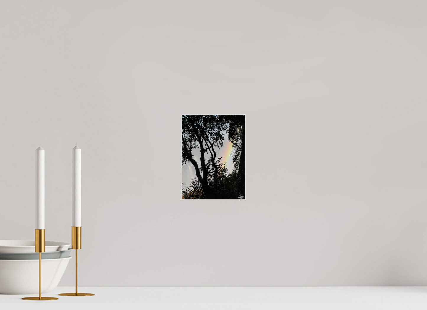 15 x 20 cm, Tirage photo ultraHD sous Plexi Mist Veil Rainbow (Caroline Fourest)