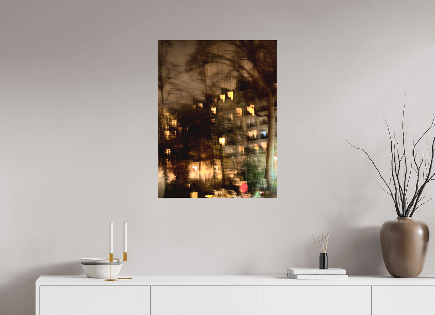 60 x 80 cm, Tirage photo sous Plexi mat Les lumières de la ville (Marie Sicard)