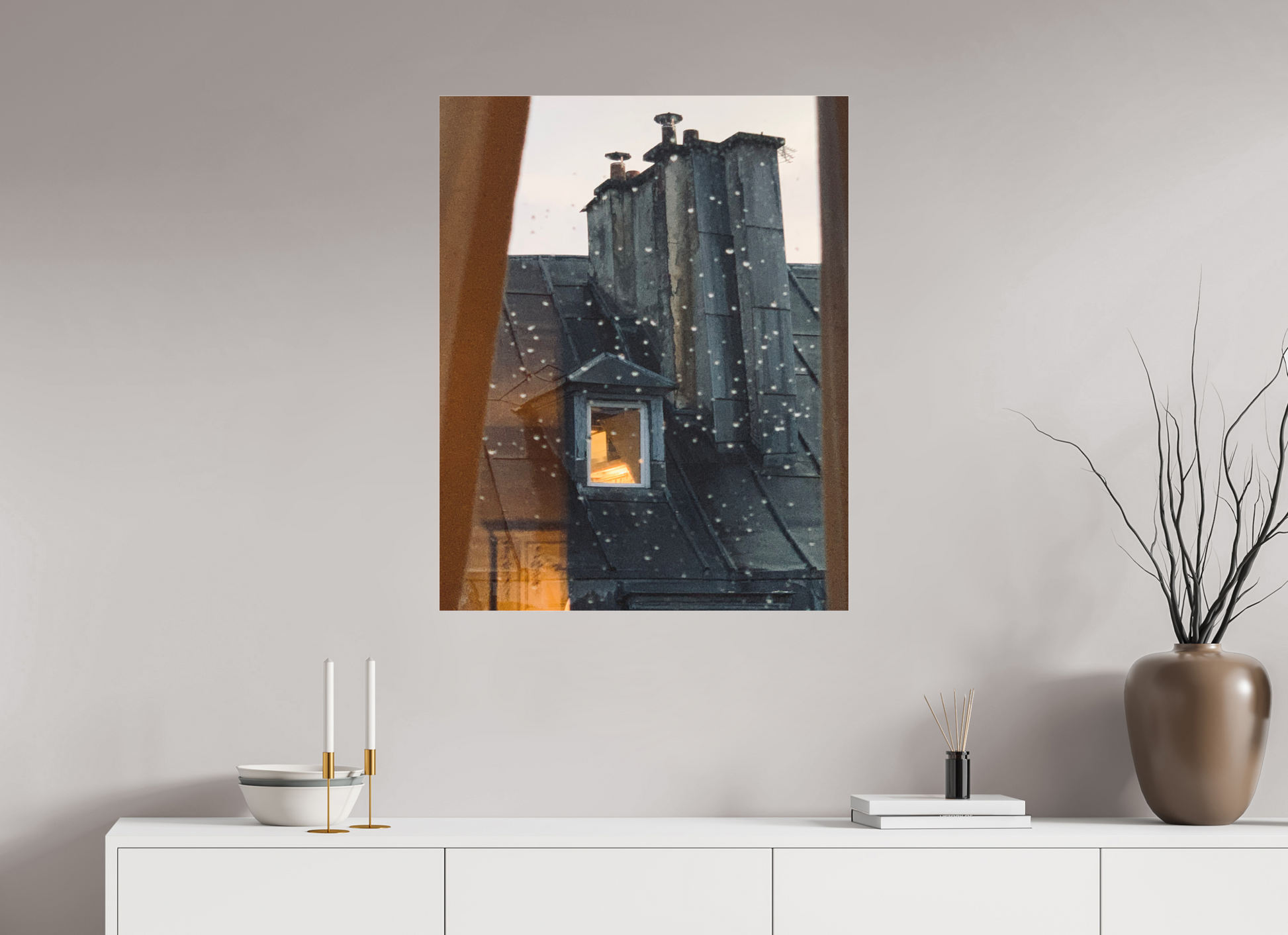 70 x 88 cm, Tirage photo sous Plexi mat La fenêtre d'en face (Marie Sicard)