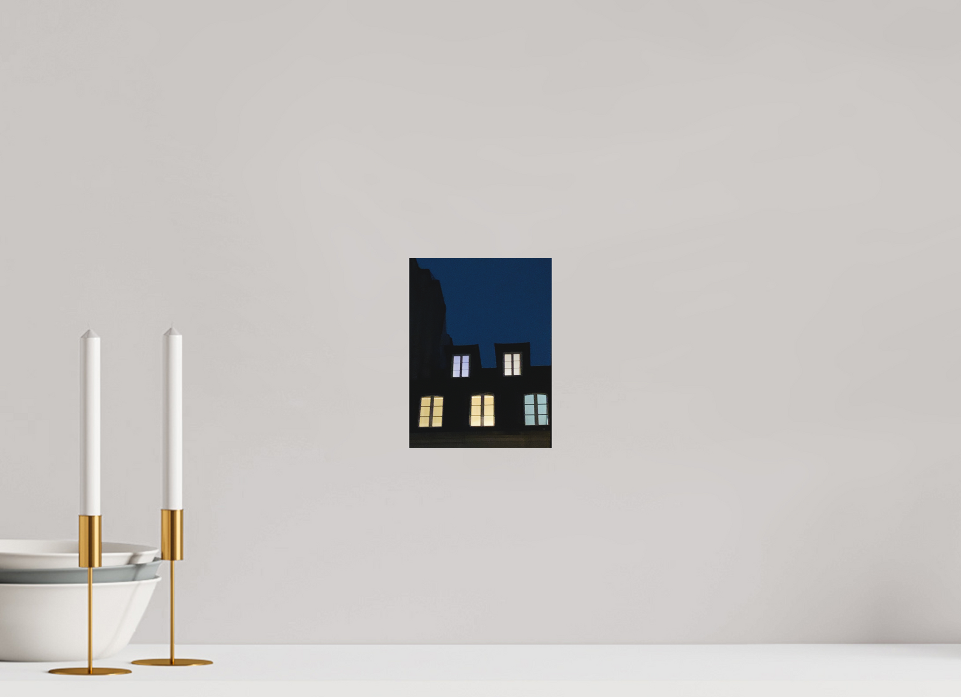 15 x 20 cm, Tirage photo sous Plexi mat "Les yeux des fenêtres sont vides et fous..." Louis Aragon (Marie Sicard)
