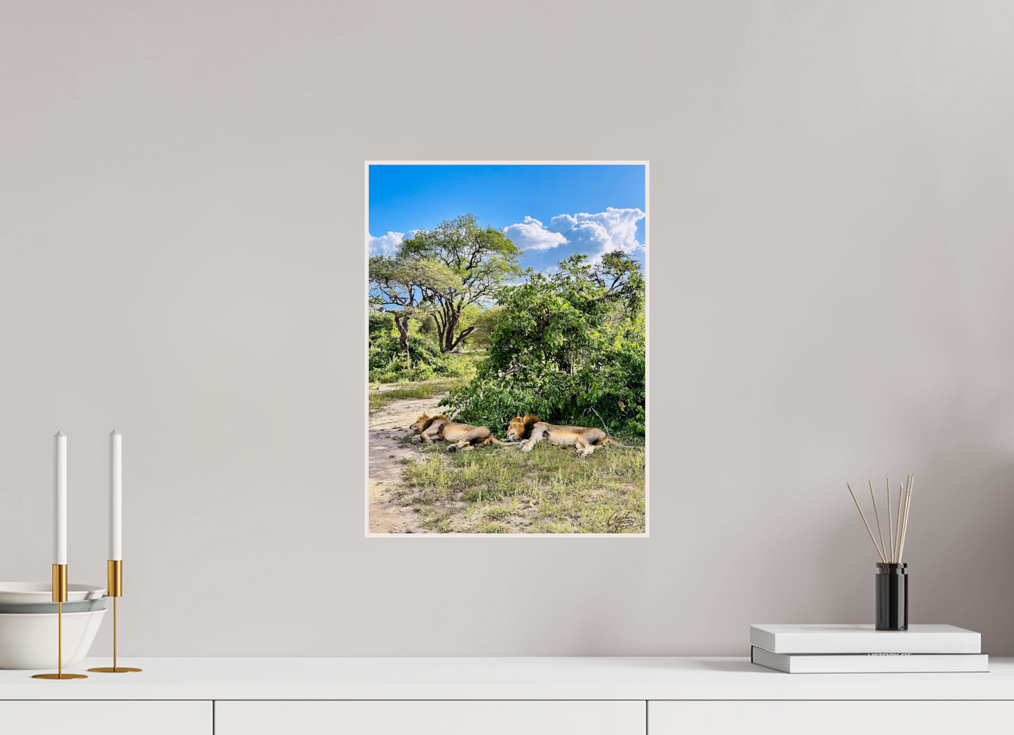 30 x 40 cm, Tirage photo métallisée ultraHD sous Plexi cadre Artbox Kings in Repose (Caroline Fourest)