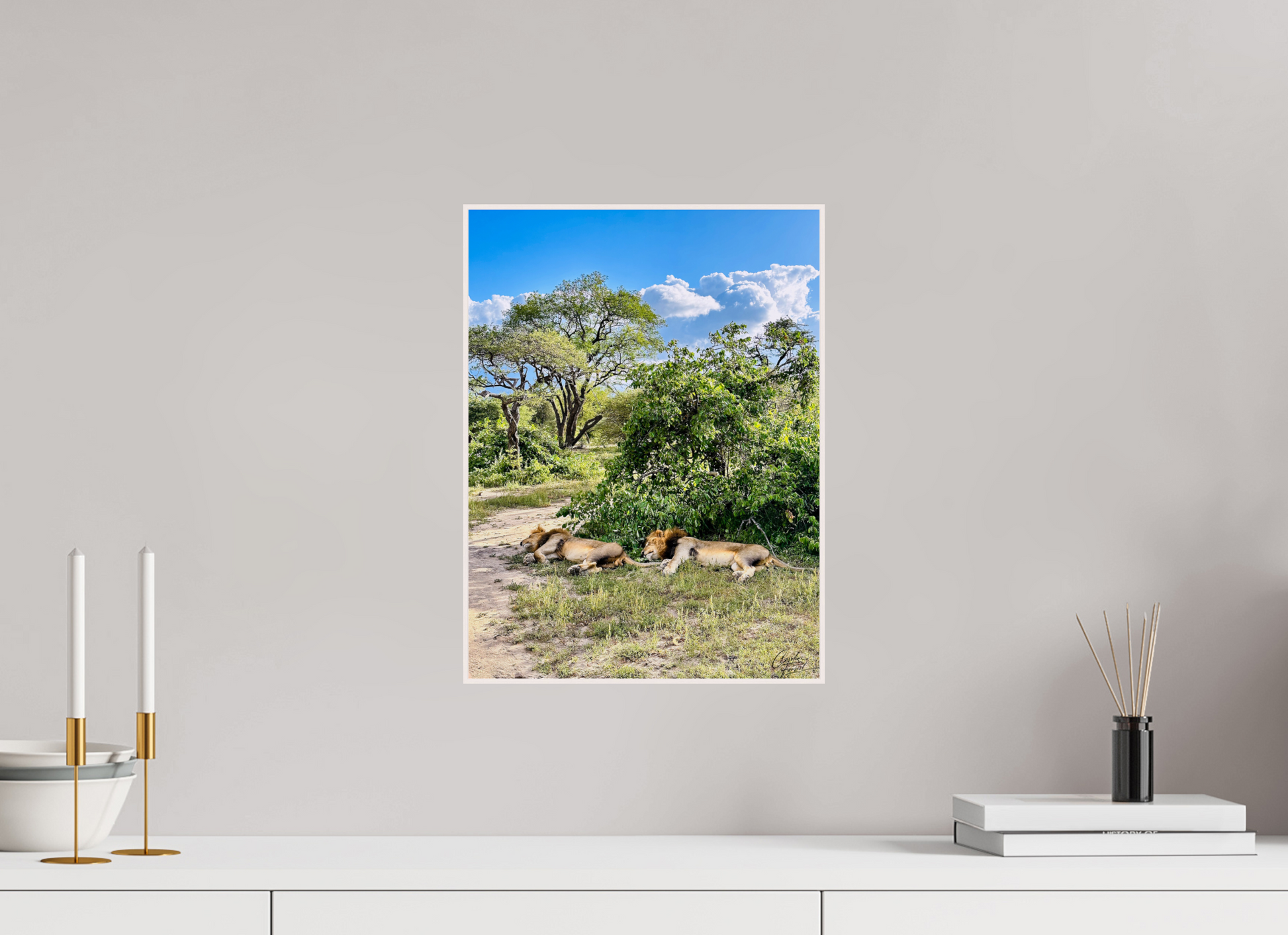 30 x 40 cm, Tirage photo métallisée ultraHD sous Plexi cadre Artbox Kings in Repose (Caroline Fourest)