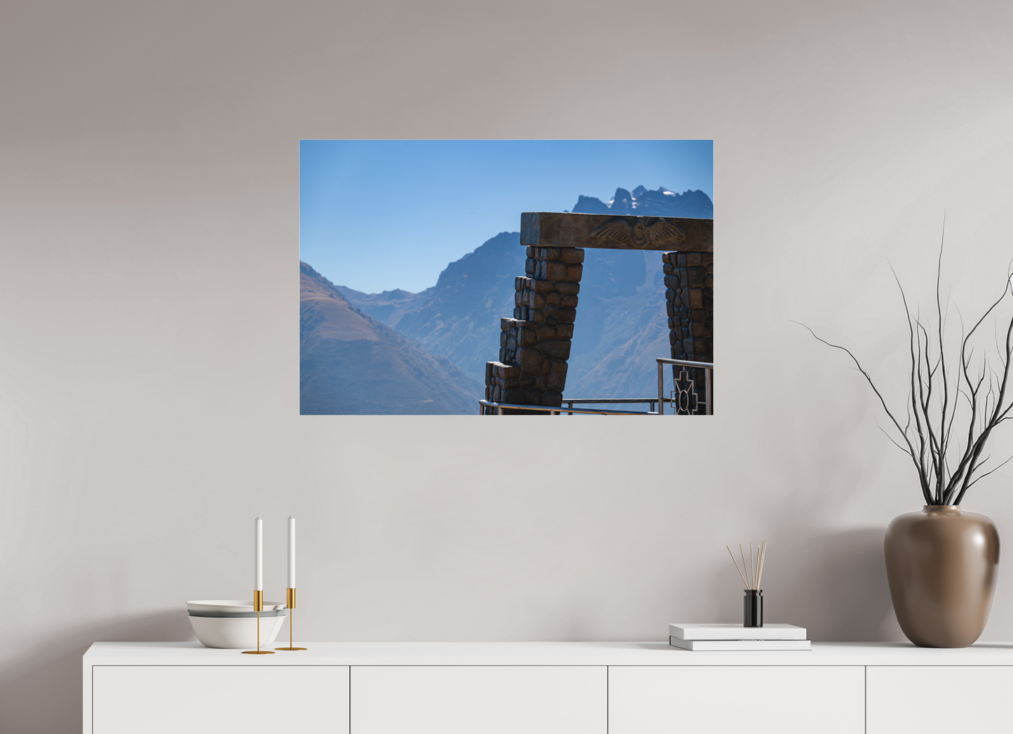 90 x 60 cm, Tirage photo sous Plexi mat perou c