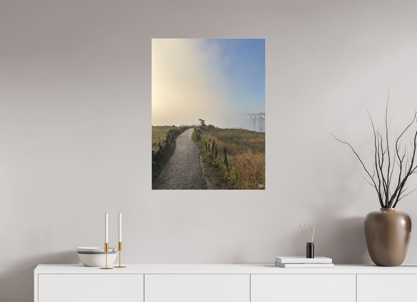 60 x 80 cm, Tirage photo sous Plexi mat Victoria Falls. Zimbabwe. Photography : © Caroline Fourest / REIA (Caroline Fourest)