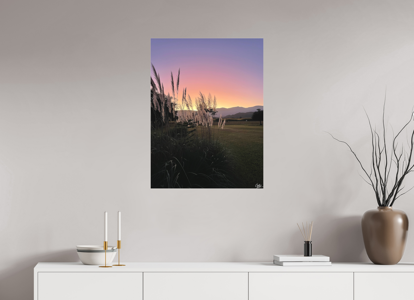 60 x 80 cm, Tirage photo sous Plexi mat Field of Golden Dreams (Caroline Fourest)