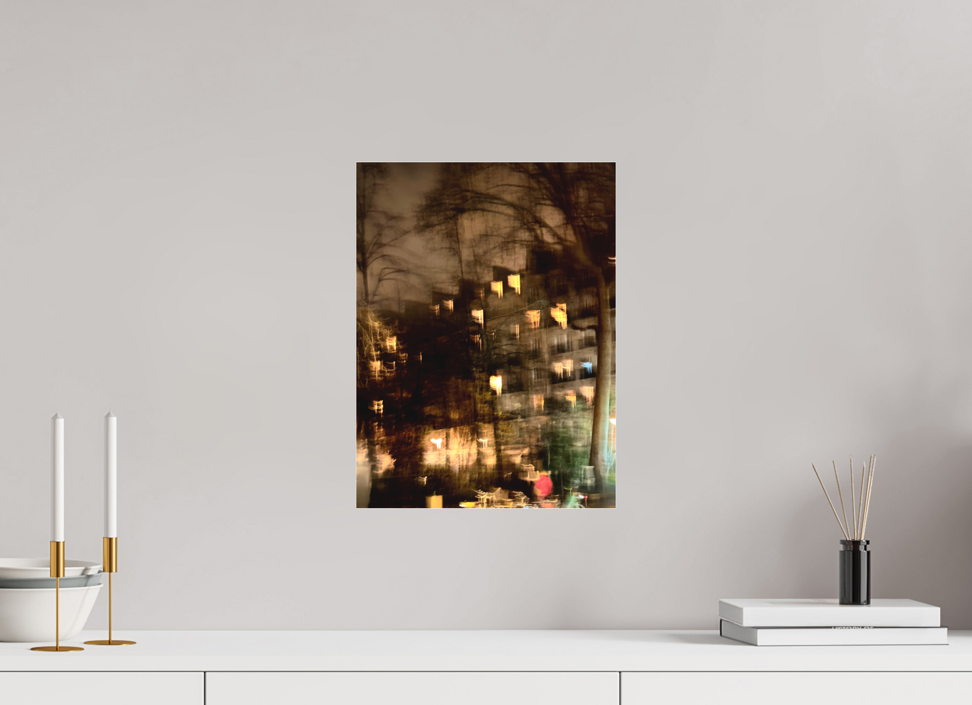 30 x 40 cm, Tirage photo sous Plexi mat Les lumières de la ville (Marie Sicard)