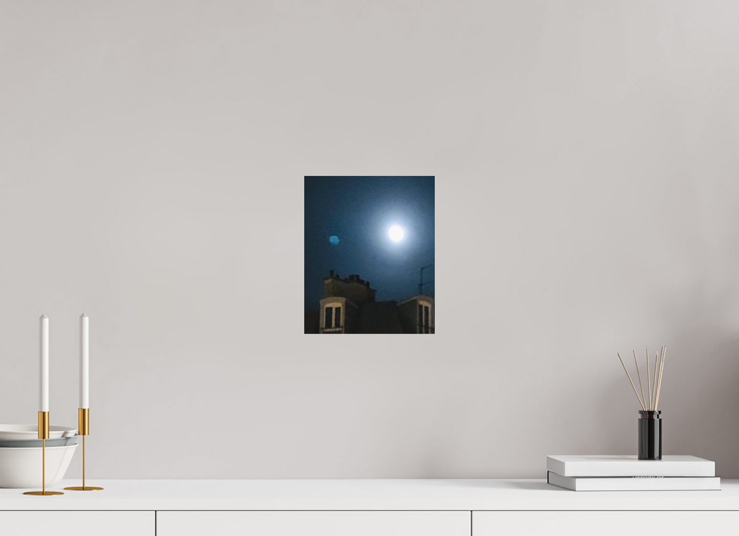 20 x 24,2 cm, Tirage photo sous Plexi mat Contes de la Lune Vague