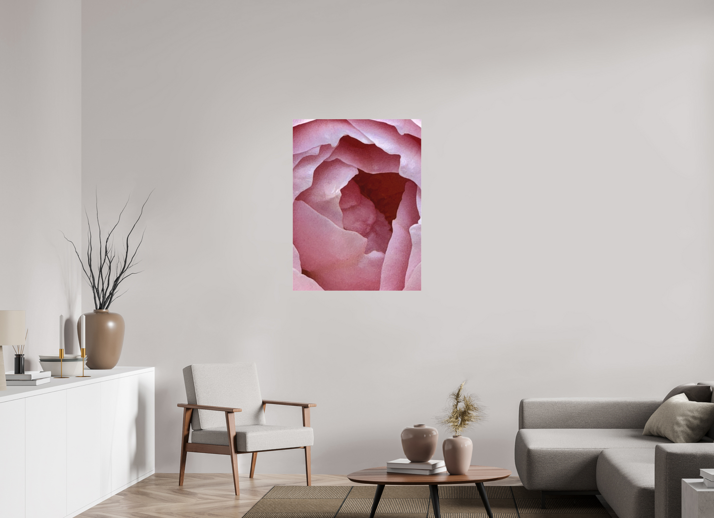 75 x 100 cm, Tirage photo sous Plexi mat Le coeur de ma Rose (Marie Sicard)