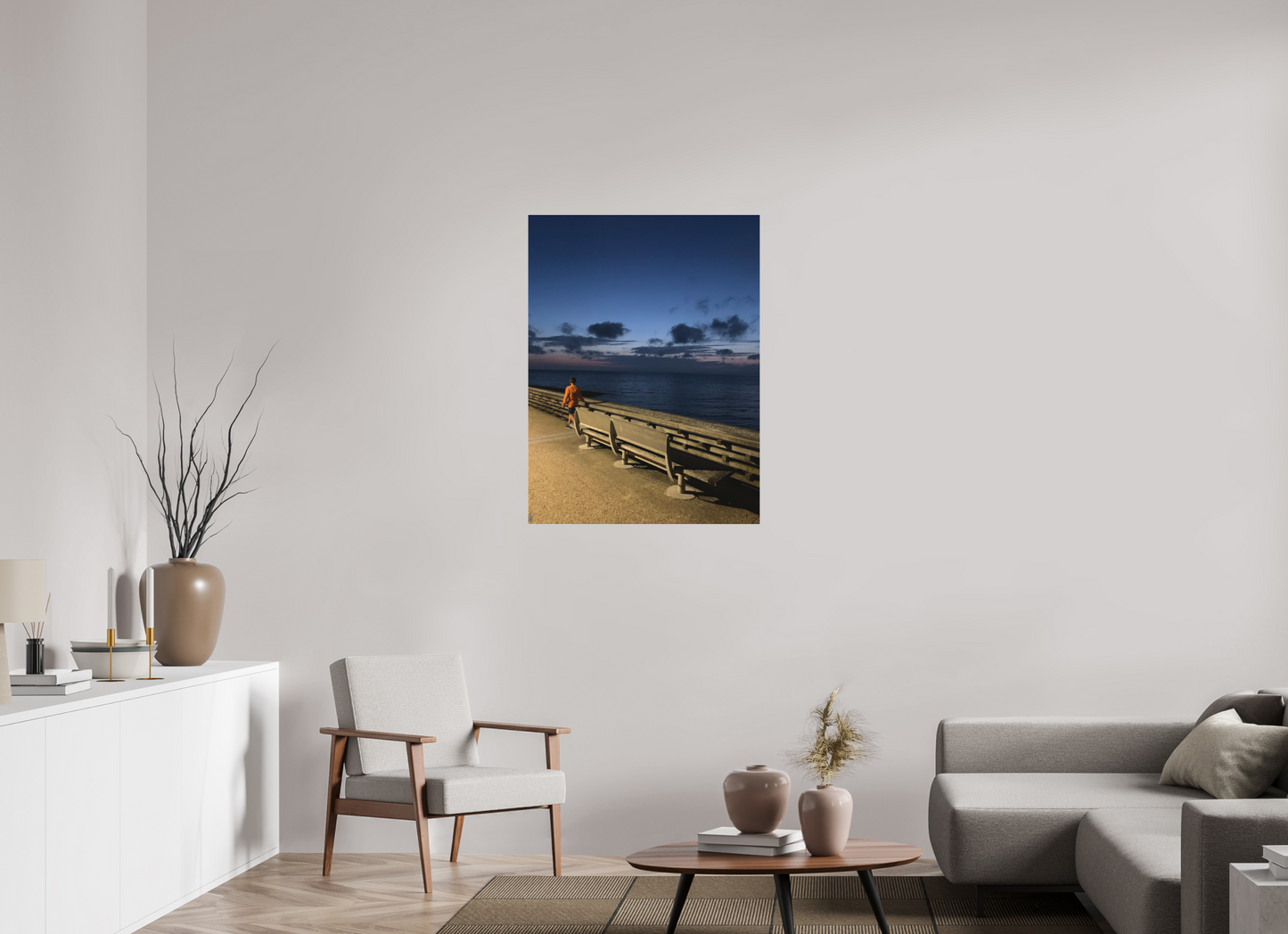 75 x 100 cm, Tirage photo sous Plexi mat L'enfant et la mer (Marie Sicard)