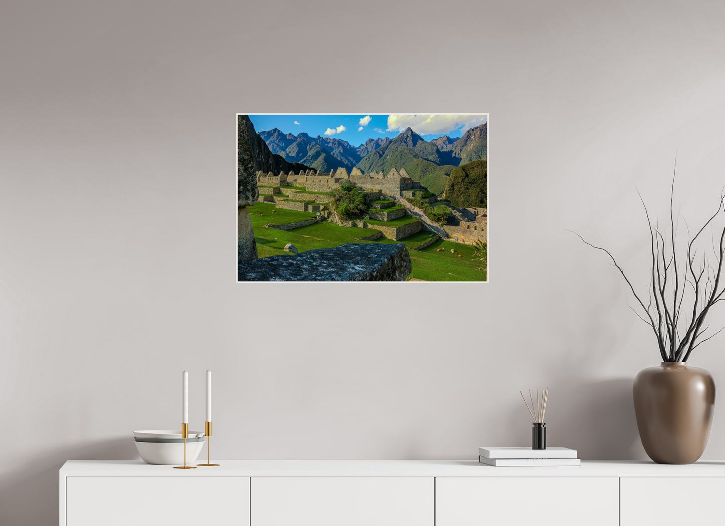 75 x 50 cm, Tirage photo métallisée ultraHD sous Plexi cadre Artbox Fiammetta Perou