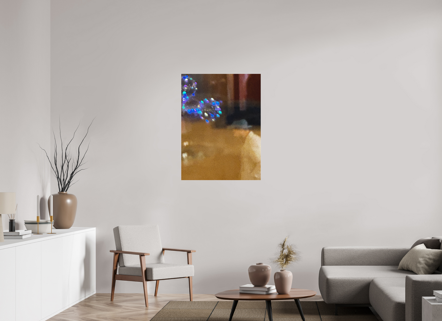 75 x 100 cm, Tirage photo sous Plexi mat Solitude, l'homme Flou (Marie Sicard)