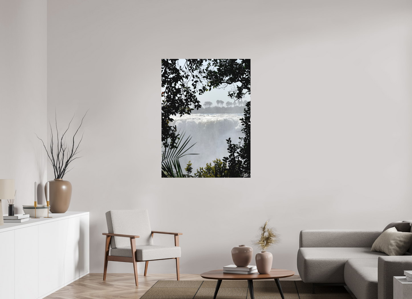 90 x 120 cm, Tirage photo sous Plexi mat The Roar Beyond the Leaves (Caroline Fourest)