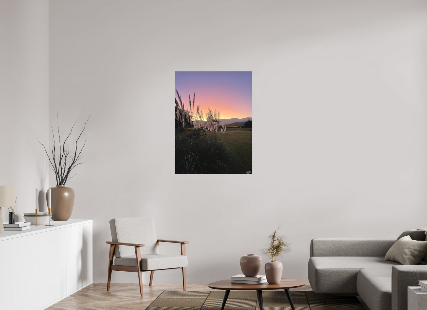 75 x 100 cm, Tirage photo sous Plexi mat Field of Golden Dreams (Caroline Fourest)