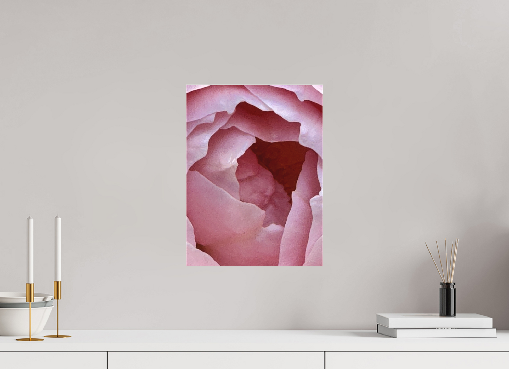 30 x 40 cm, Tirage photo sous Plexi mat Le coeur de ma Rose (Marie Sicard)