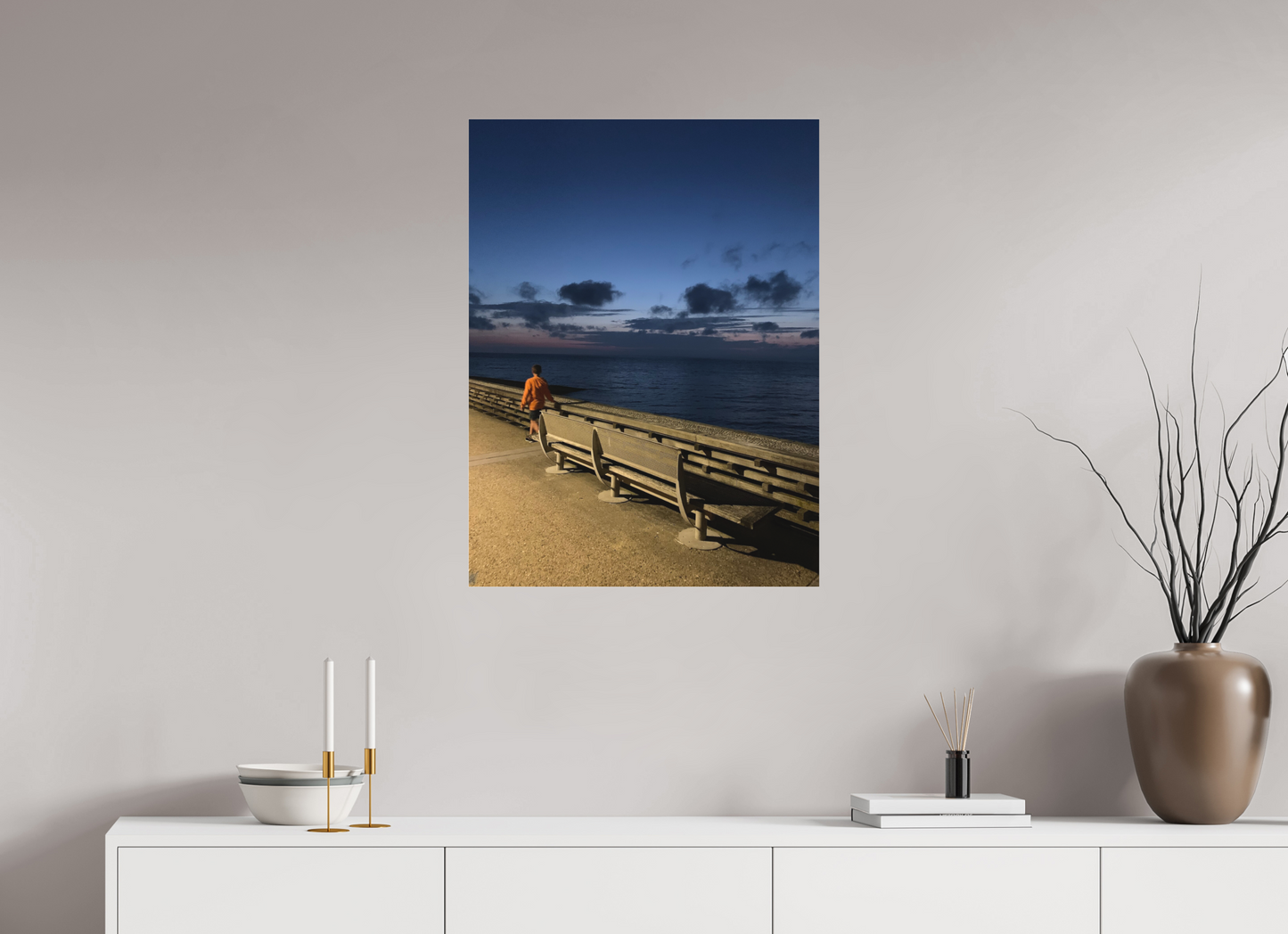 60 x 80 cm, Tirage photo sous Plexi mat L'enfant et la mer (Marie Sicard)