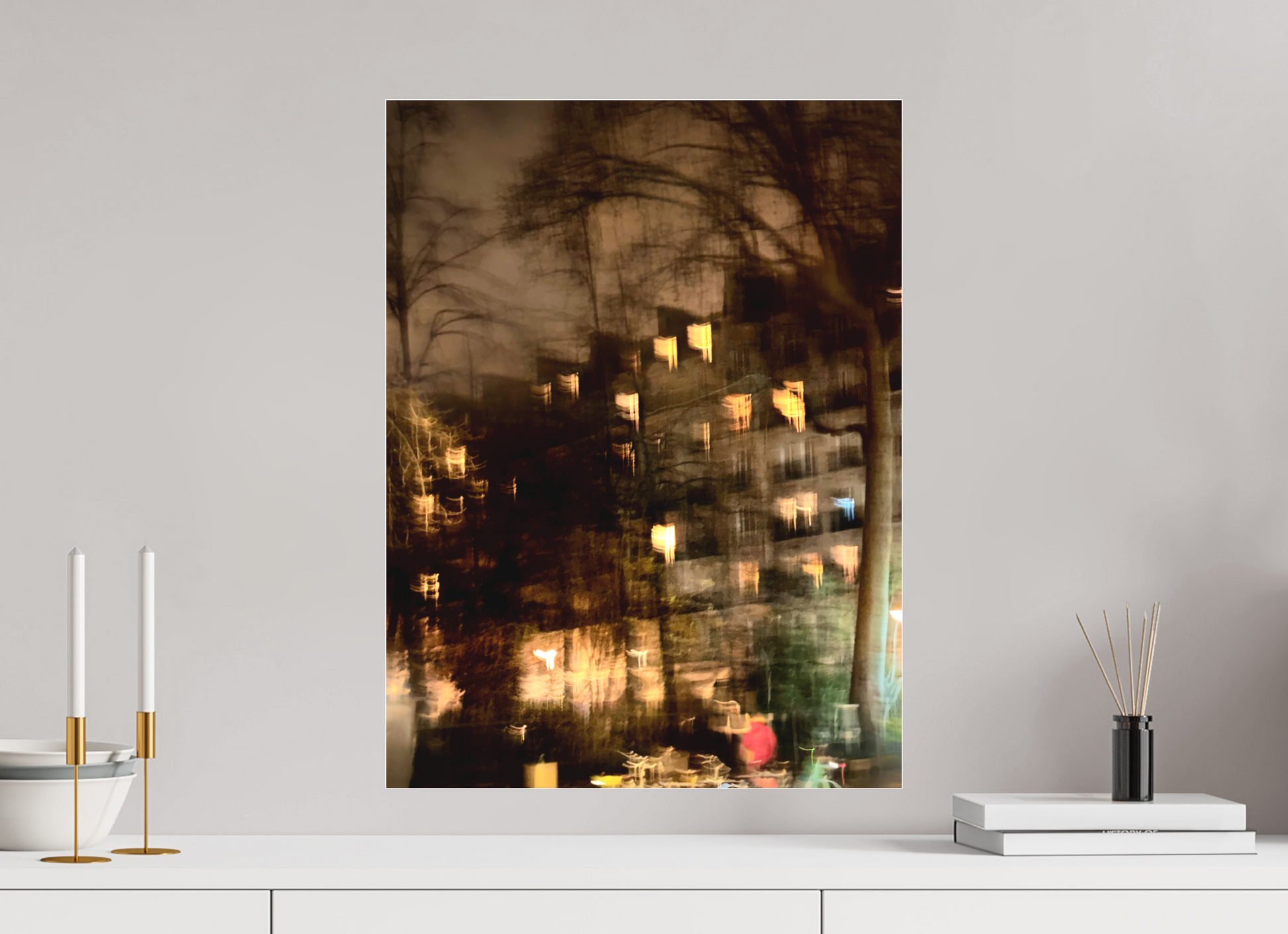 45 x 60 cm, Tirage photo sous Plexi mat Les lumières de la ville (Marie Sicard)