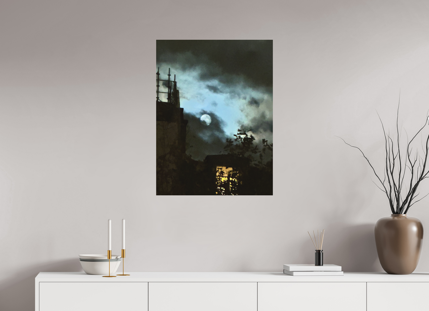 60 x 80 cm, Tirage photo sous Plexi mat Contes de la Lune Vague #2 (Marie Sicard)