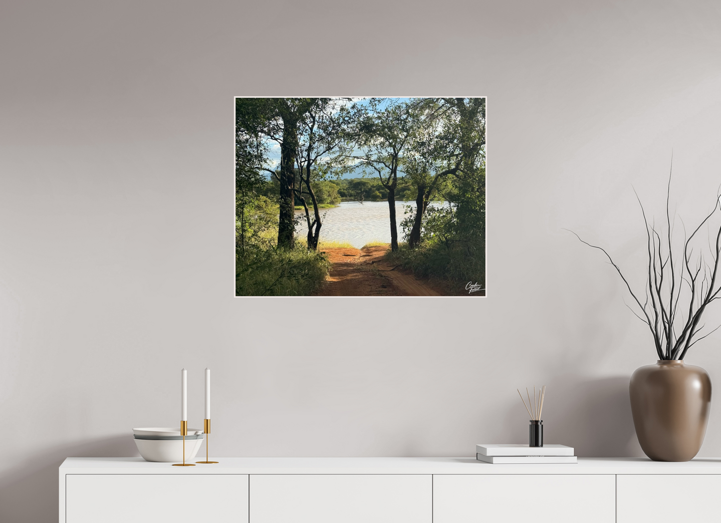 75,6 x 60 cm, Tirage photo métallisée ultraHD sous Plexi cadre Artbox Whispers of the Willow (Caroline Fourest)