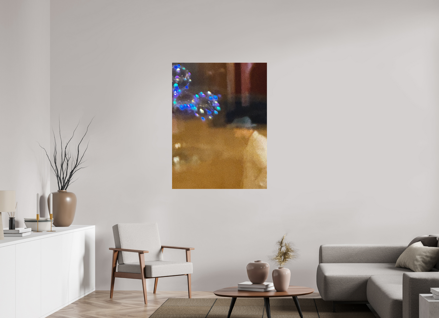 90 x 120 cm, Tirage photo sous Plexi mat Solitude, l'homme Flou (Marie Sicard)