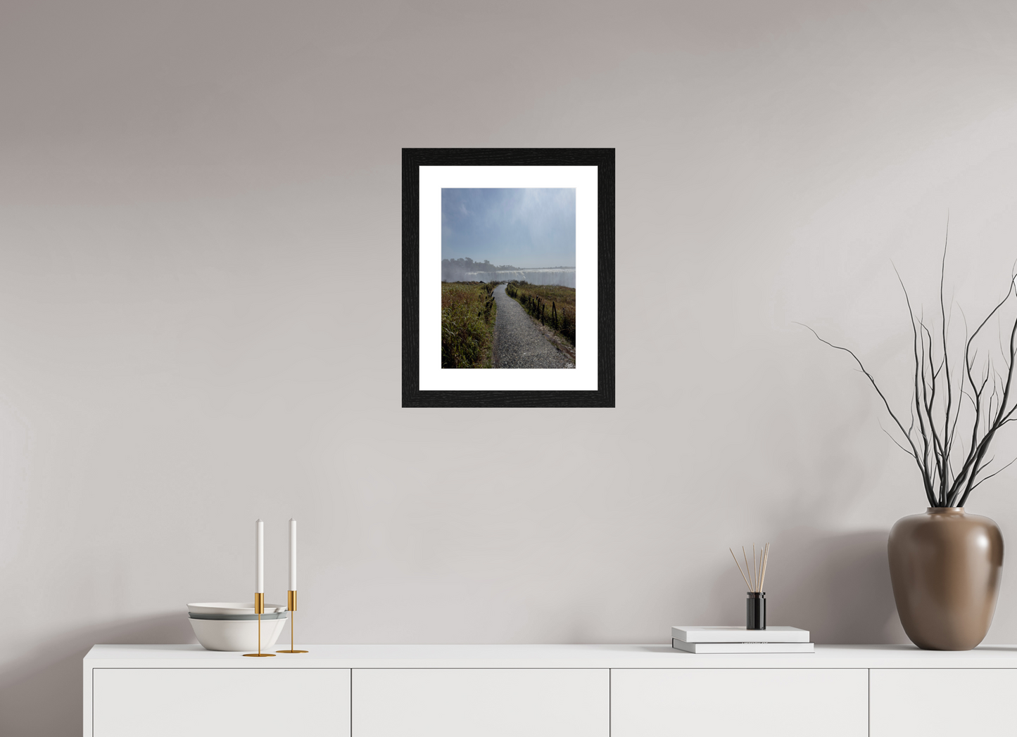 30 x 40 cm, Cadre noir Fogbound Horizon (Caroline Fourest)