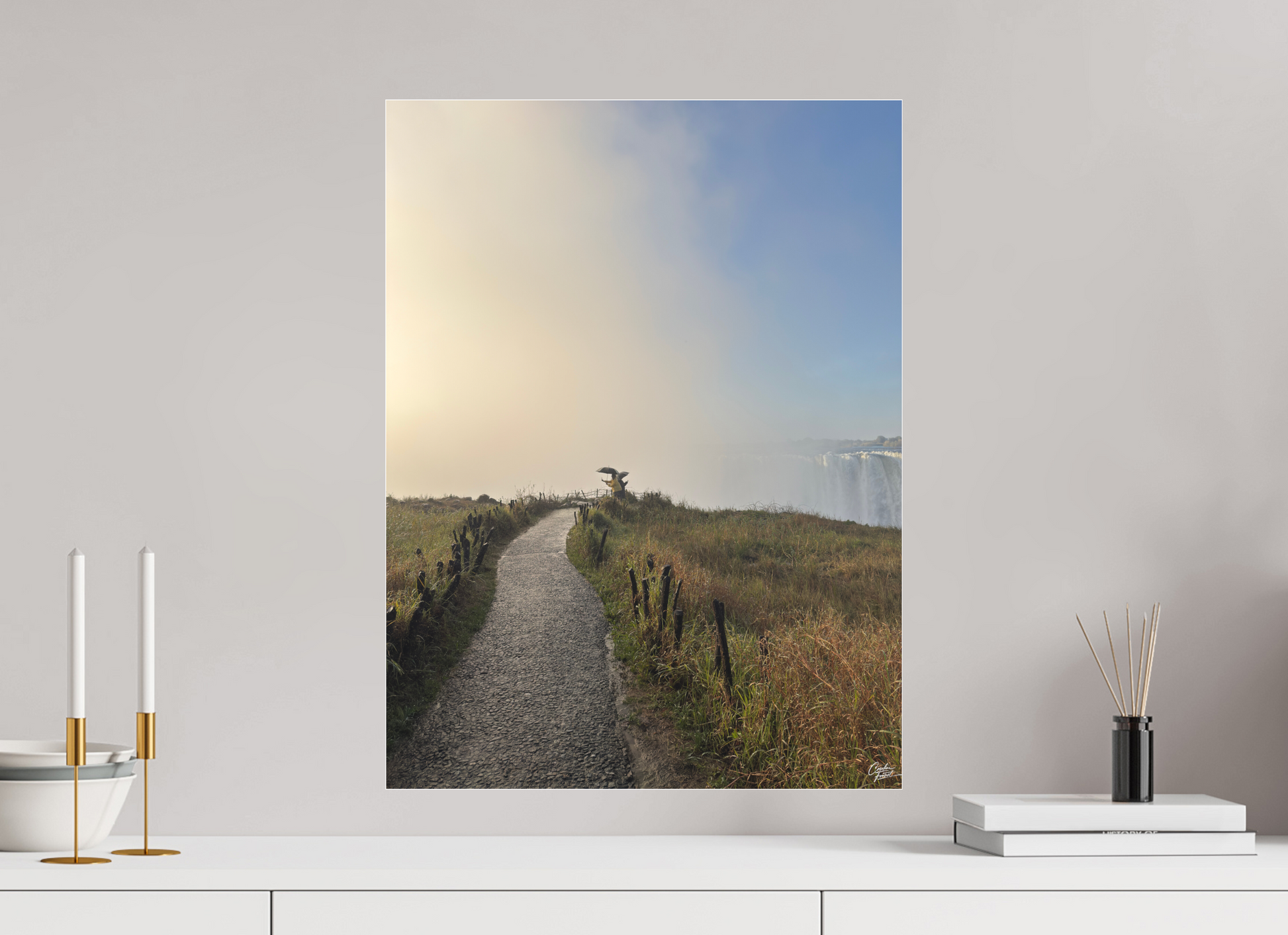 45 x 60 cm, Tirage photo sous Plexi mat Victoria Falls. Zimbabwe. Photography : © Caroline Fourest / REIA (Caroline Fourest)