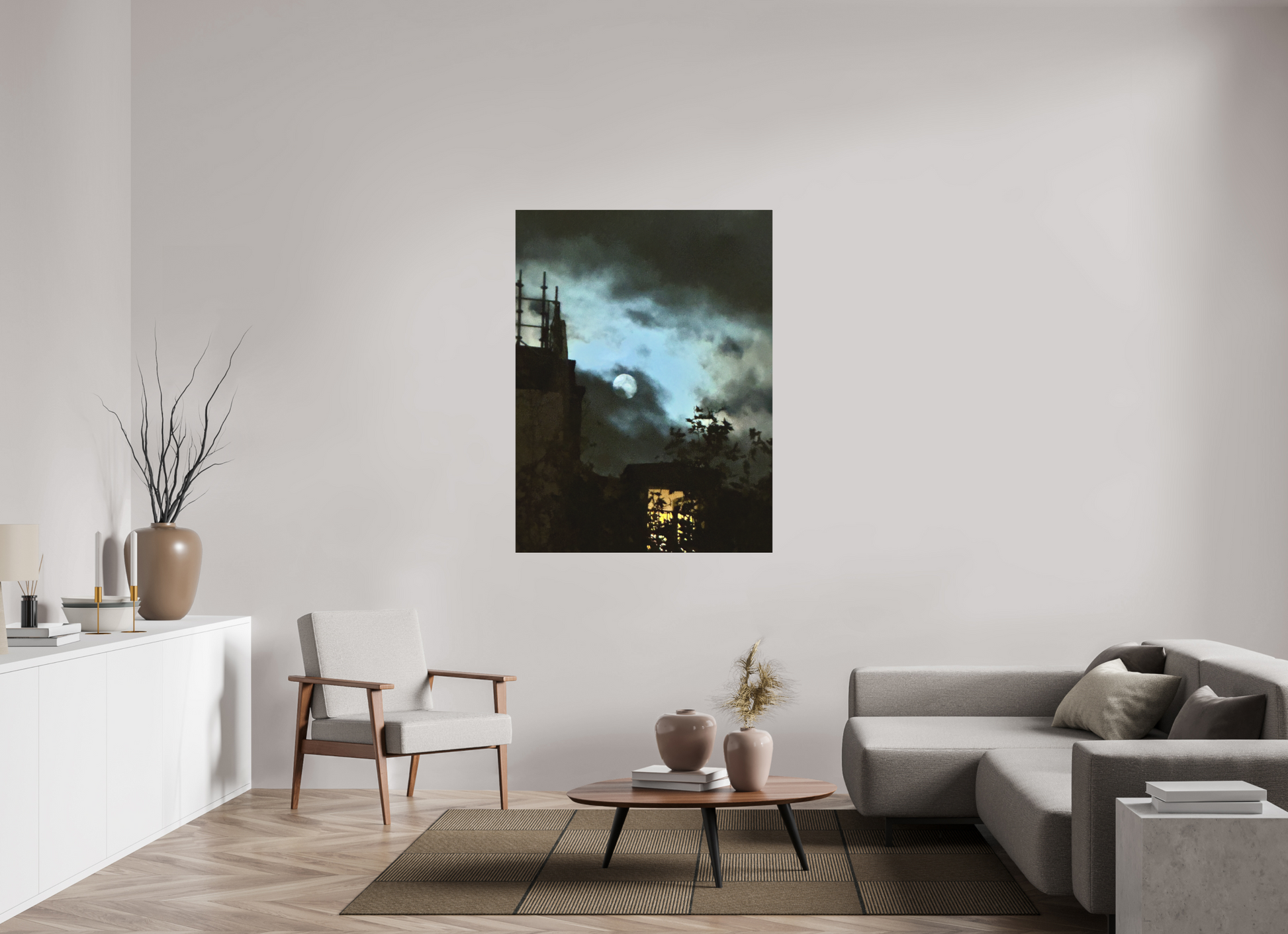 105 x 140 cm, Tirage photo sous Plexi mat Contes de la Lune Vague #2 (Marie Sicard)