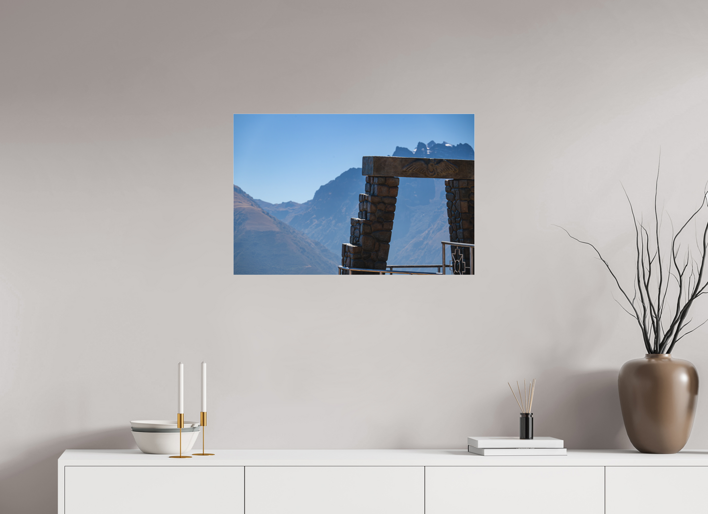 75 x 50 cm, Tirage photo sous Plexi mat perou c