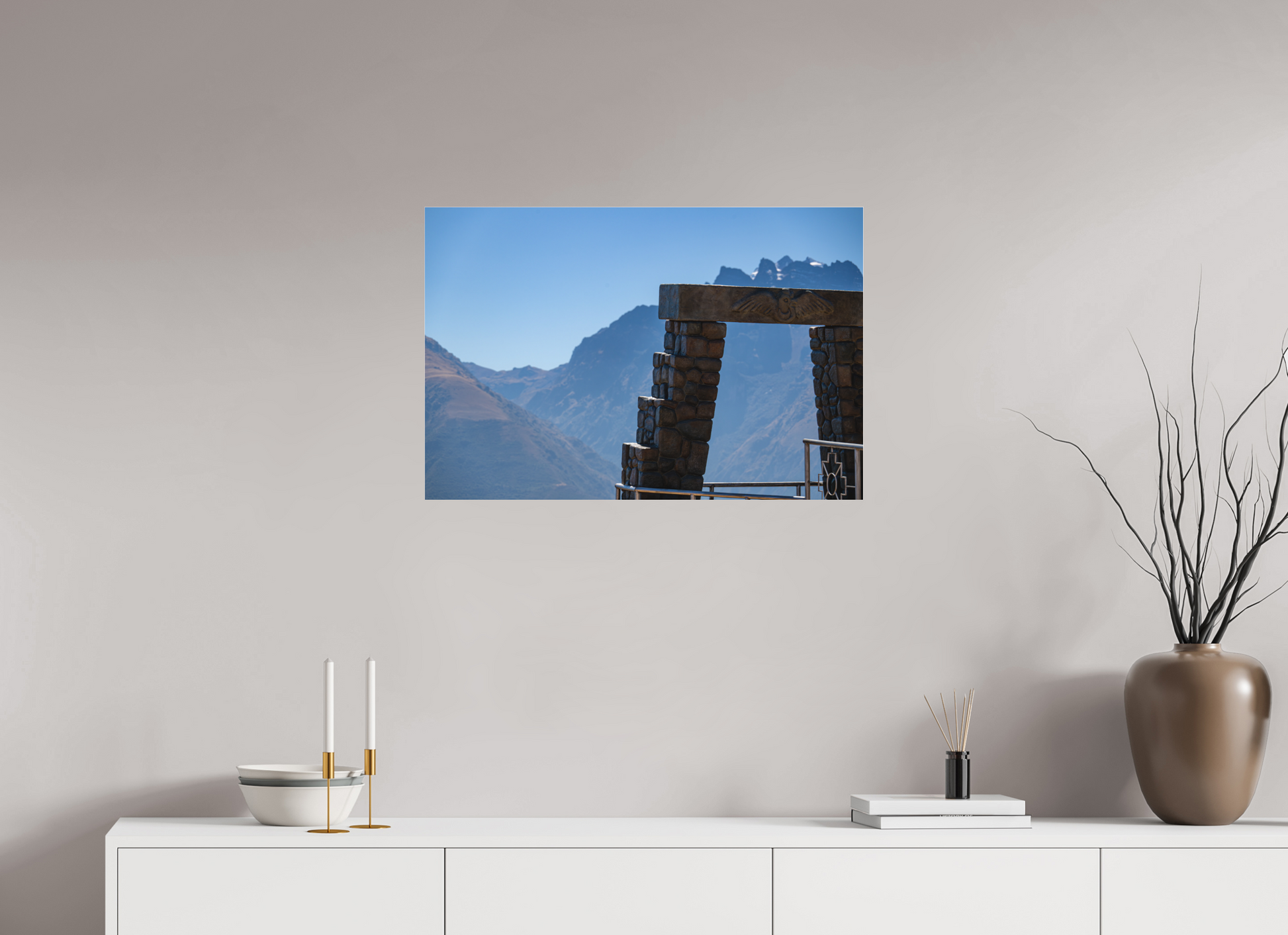 75 x 50 cm, Tirage photo sous Plexi mat perou c