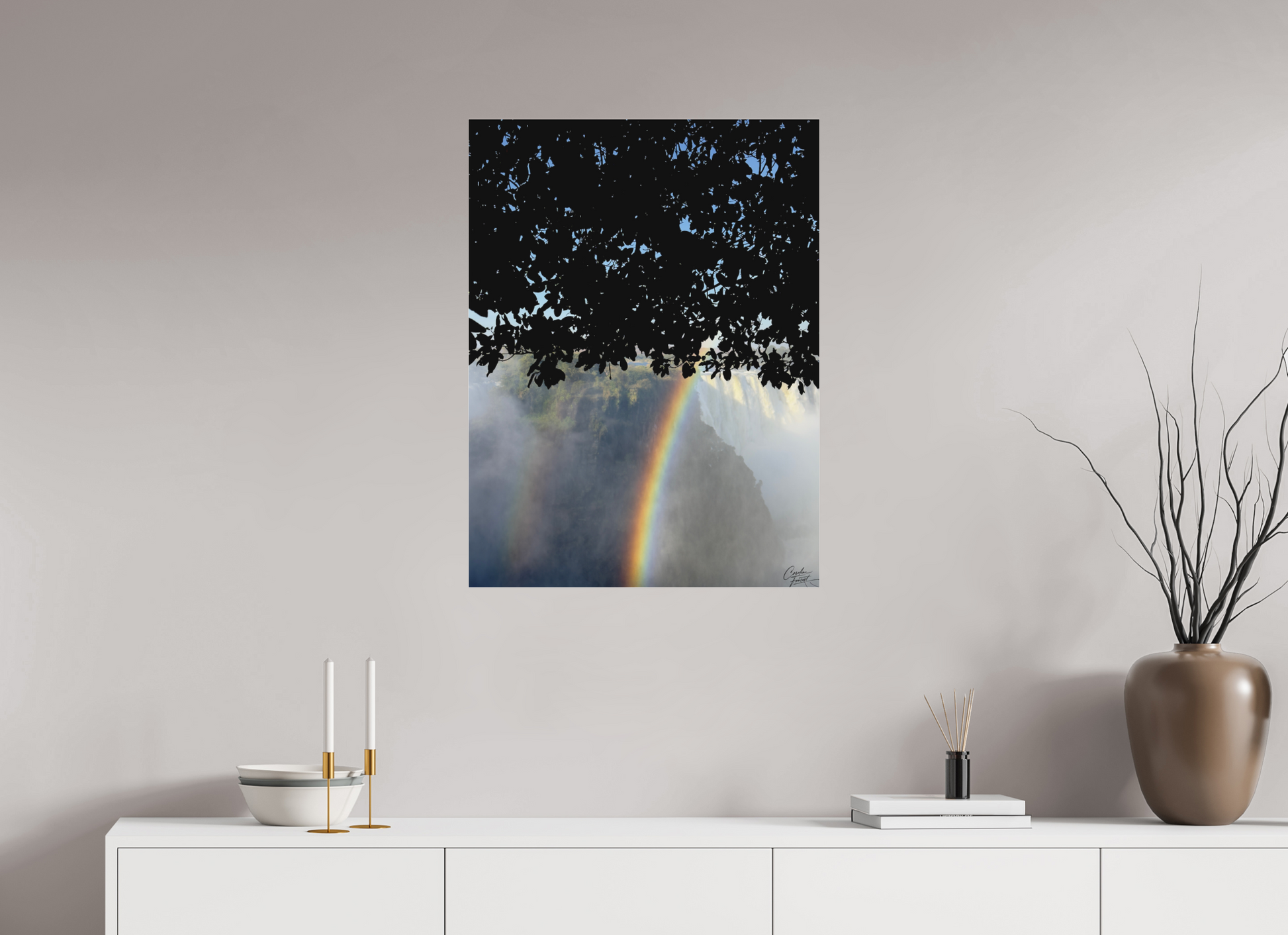 60 x 80 cm, Tirage photo sous Plexi mat Rainbow’s End (Caroline Fourest)