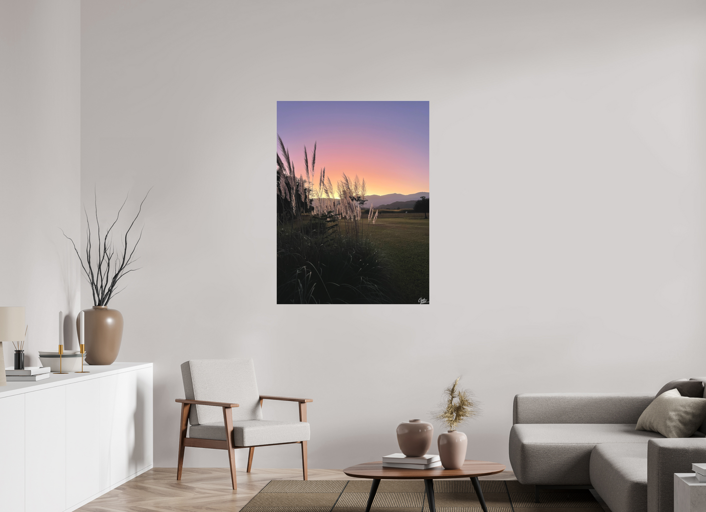 90 x 120 cm, Tirage photo sous Plexi mat Field of Golden Dreams (Caroline Fourest)