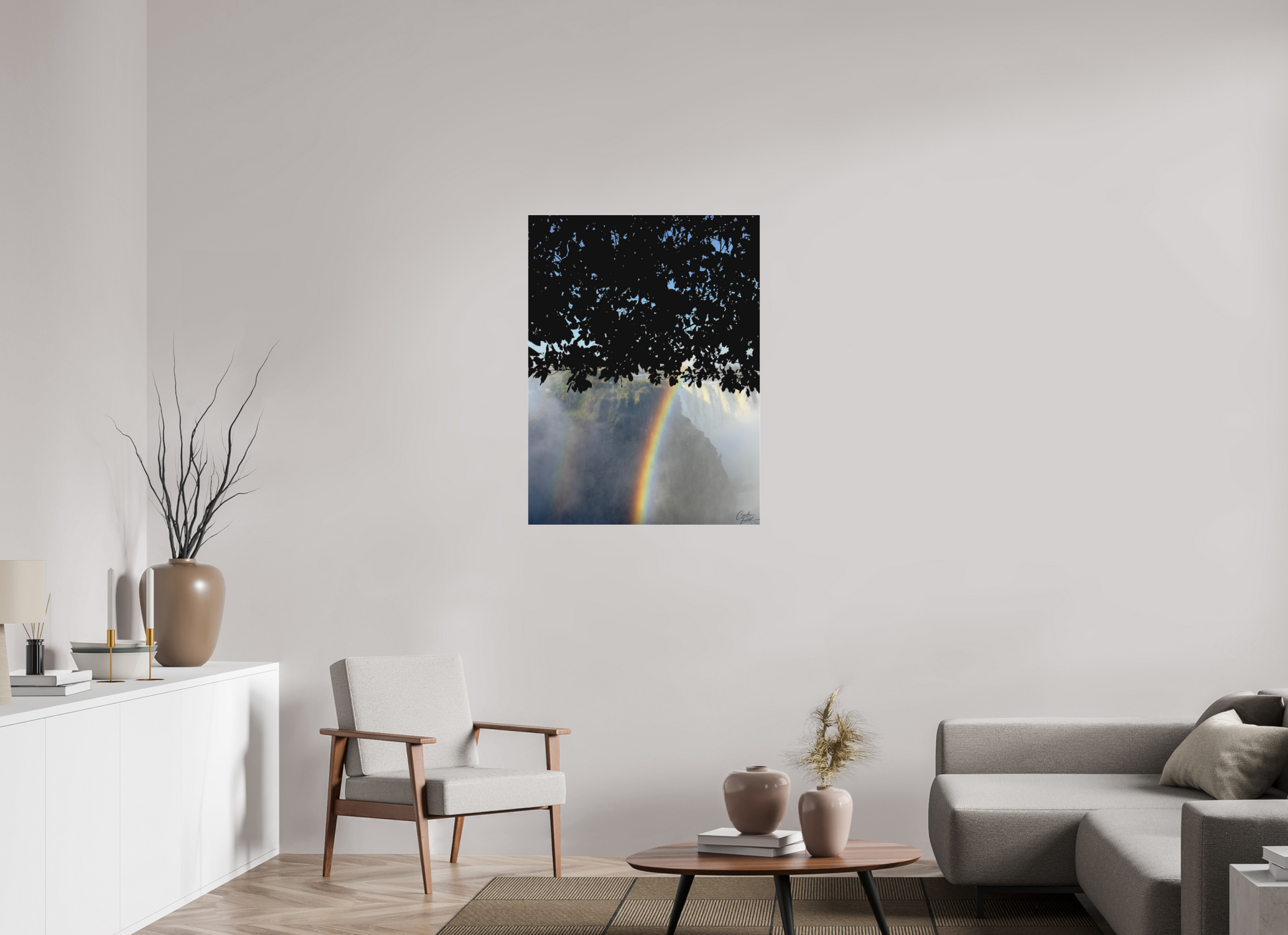 75 x 100 cm, Tirage photo sous Plexi mat Rainbow’s End (Caroline Fourest)