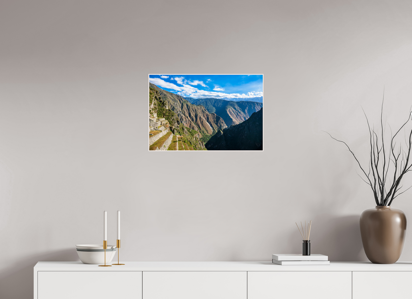 60 x 40 cm, Tirage photo métallisée ultraHD sous Plexi cadre Artbox Fiammetta Perou