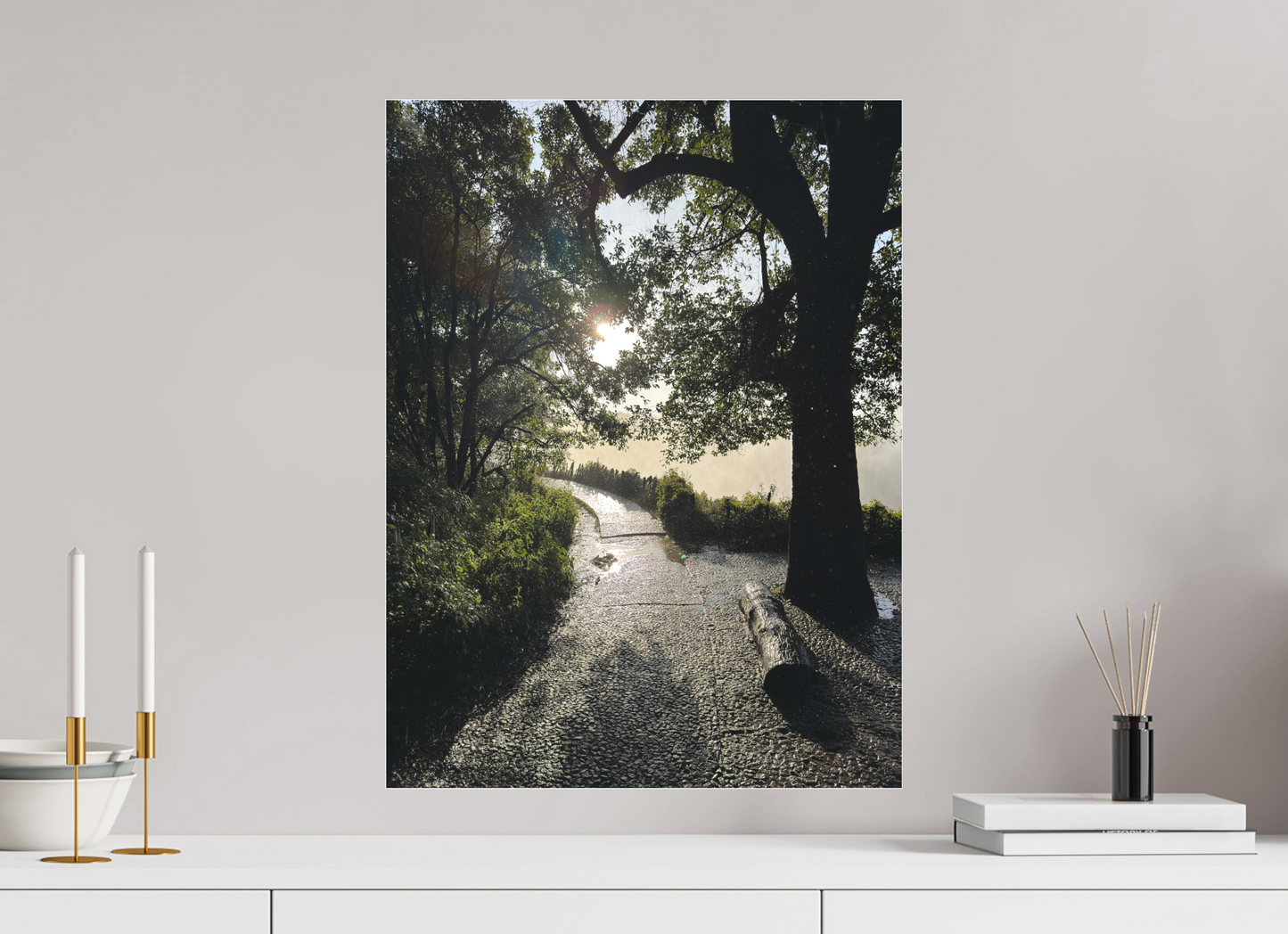 45 x 60 cm, Tirage photo sous Plexi mat Where Light and Water Weave Their Magic (Caroline Fourest)