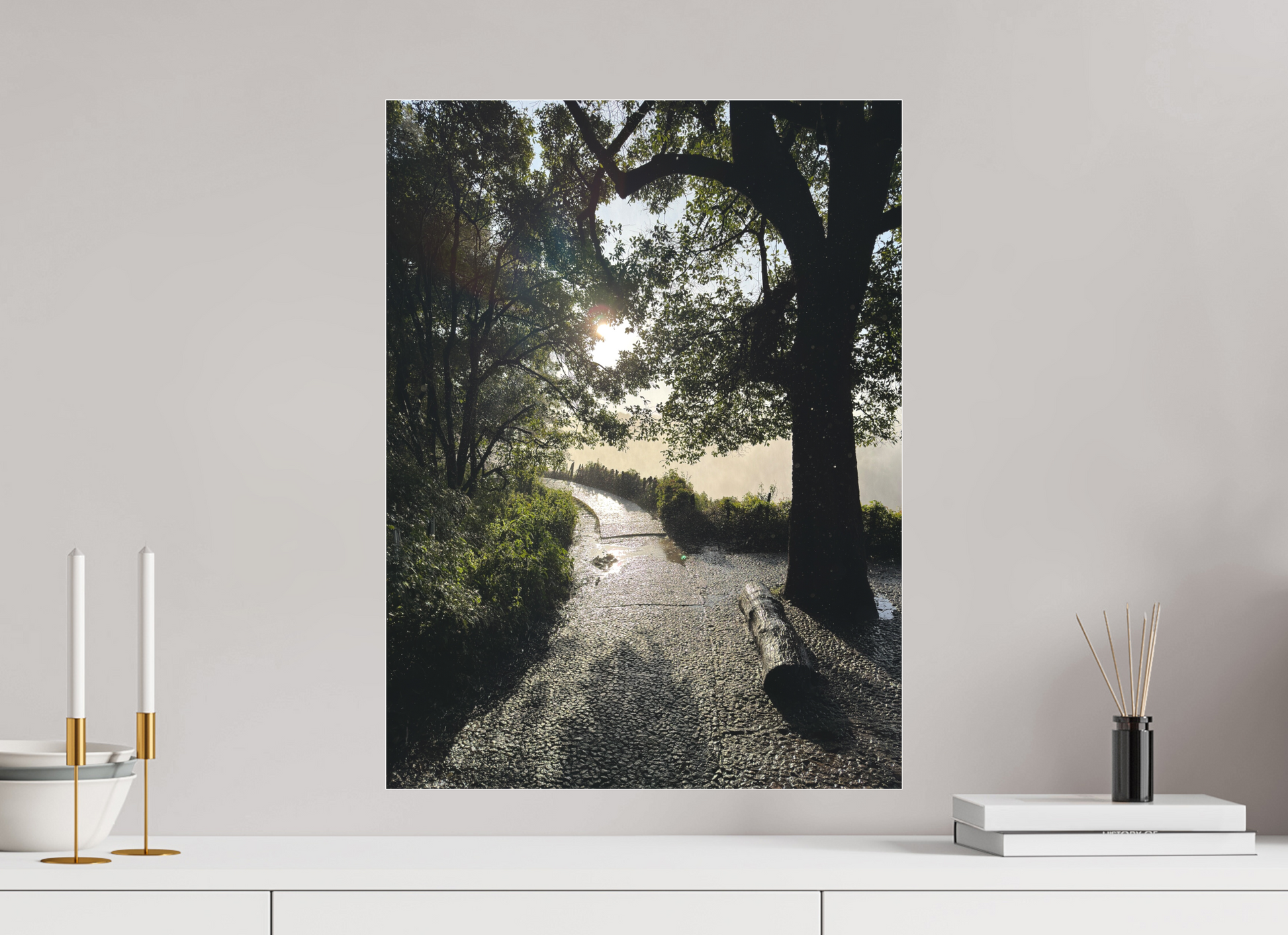 45 x 60 cm, Tirage photo sous Plexi mat Where Light and Water Weave Their Magic (Caroline Fourest)