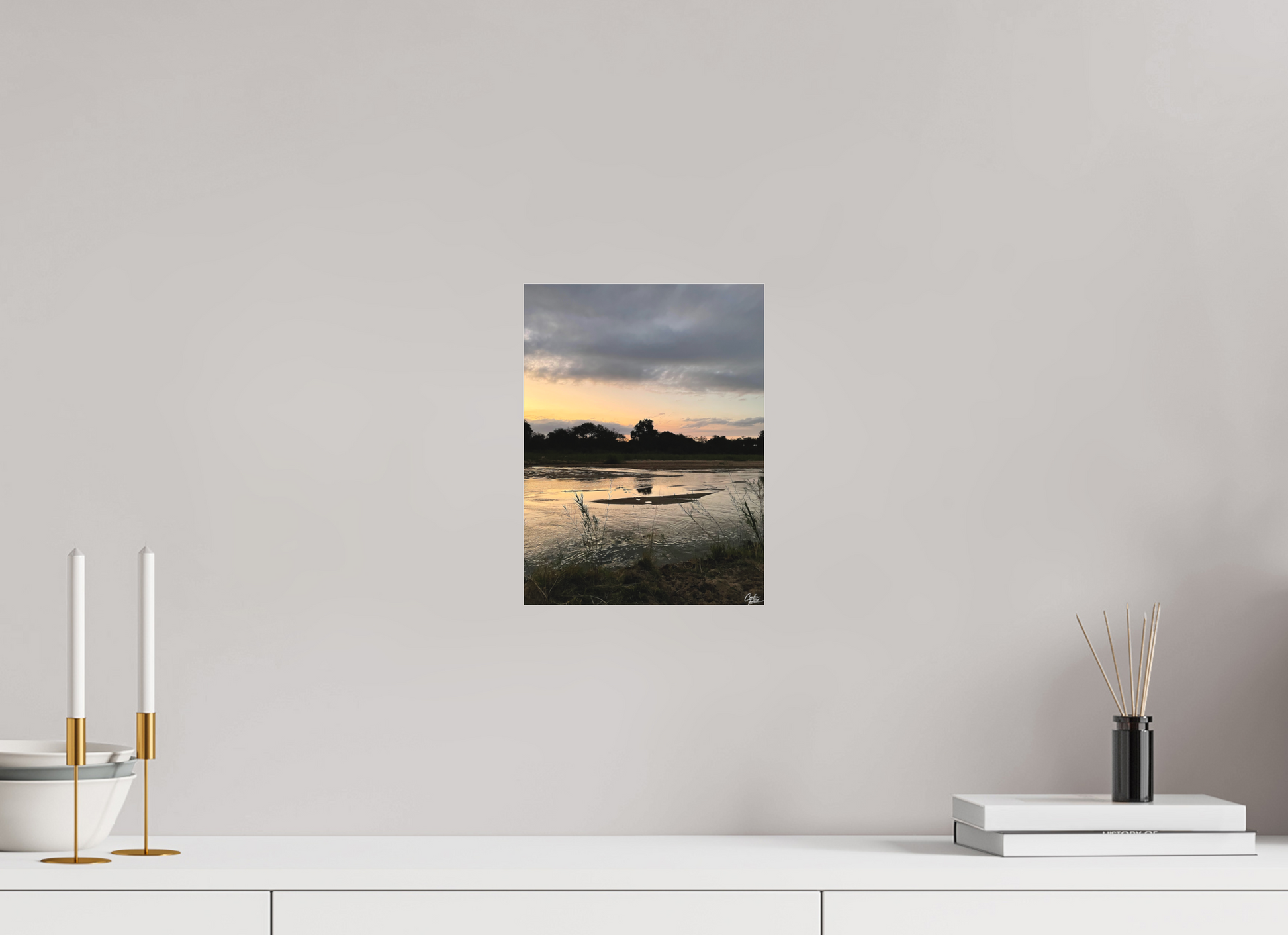 21 x 28 cm, Tirage photo sous Plexi mat Zambeze Golden Hush (Caroline Fourest)