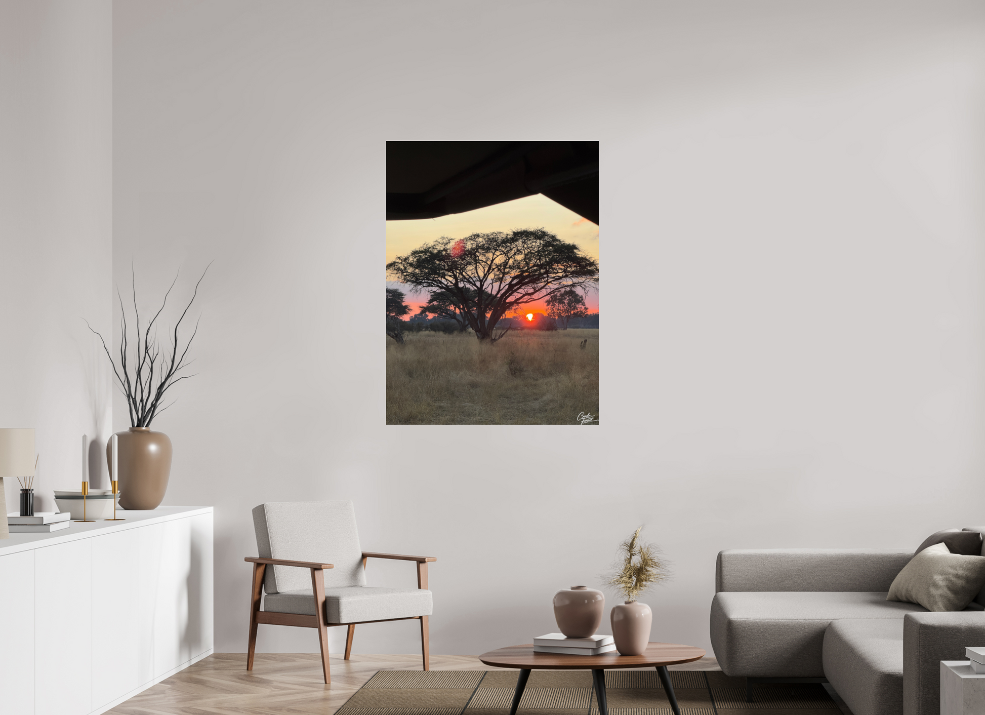 90 x 120 cm, Photo Print Under Acrylic Glass Savannah Serenade  (Caroline Fourest)