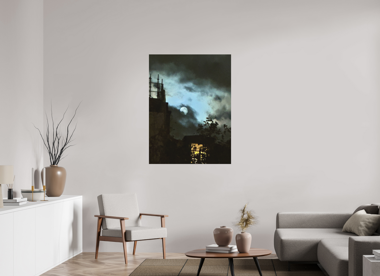 90 x 120 cm, Tirage photo sous Plexi mat Contes de la Lune Vague #2 (Marie Sicard)