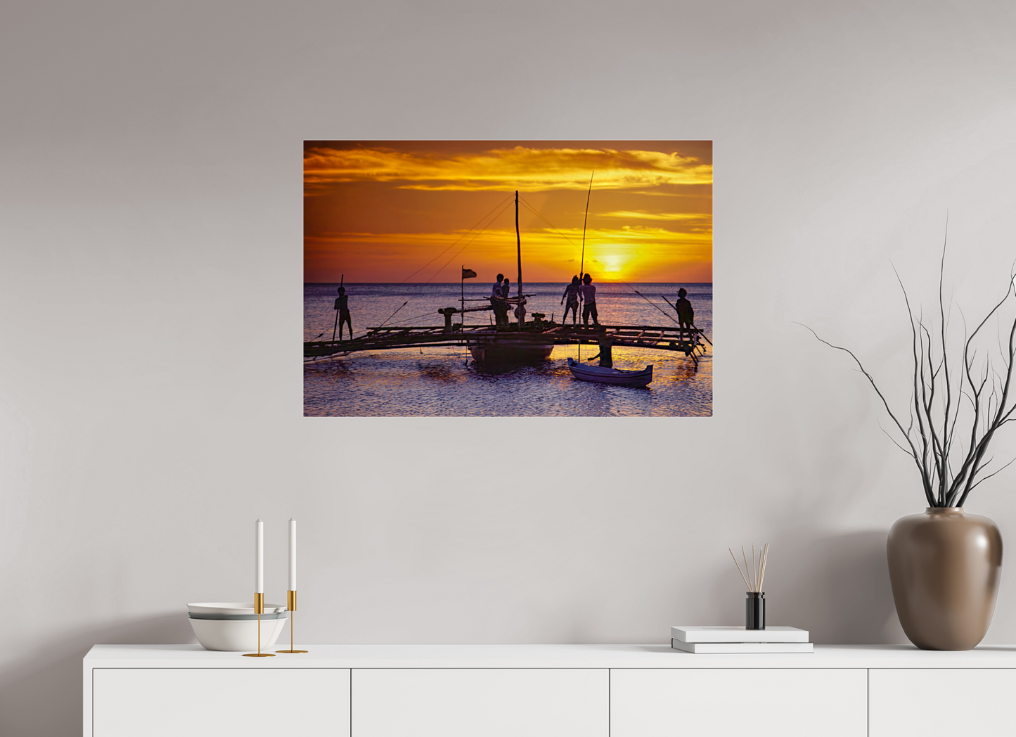 Sunset Fishermen (Aline de Nanxe)