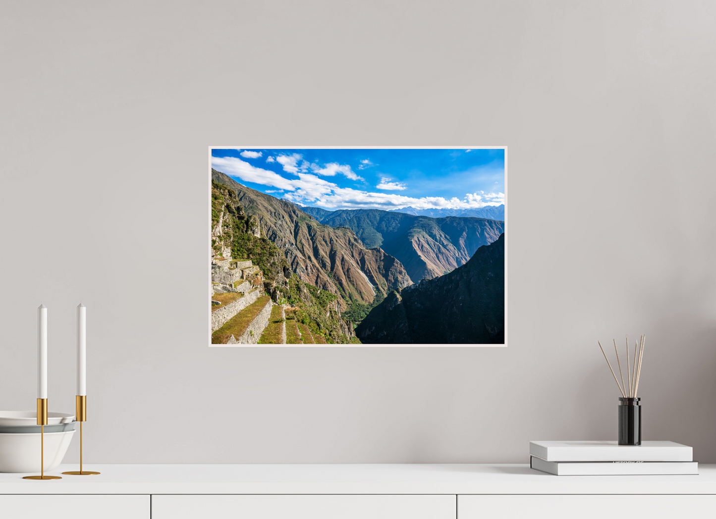 45 x 30 cm, Tirage photo métallisée ultraHD sous Plexi cadre Artbox Fiammetta Perou