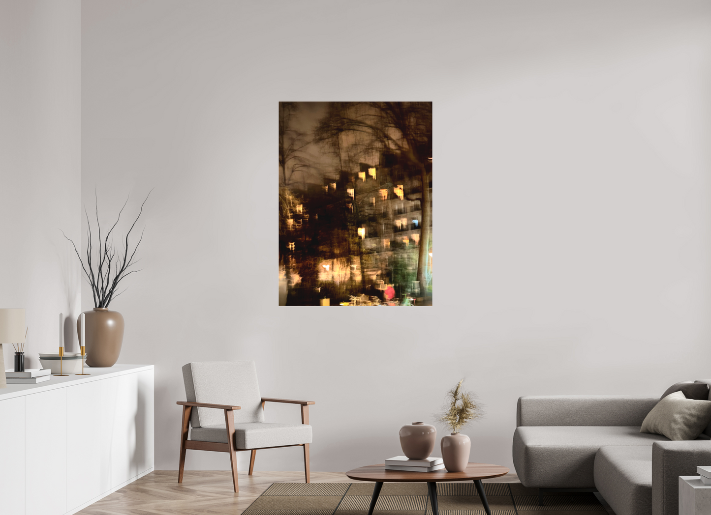 90 x 120 cm, Tirage photo sous Plexi mat Les lumières de la ville (Marie Sicard)