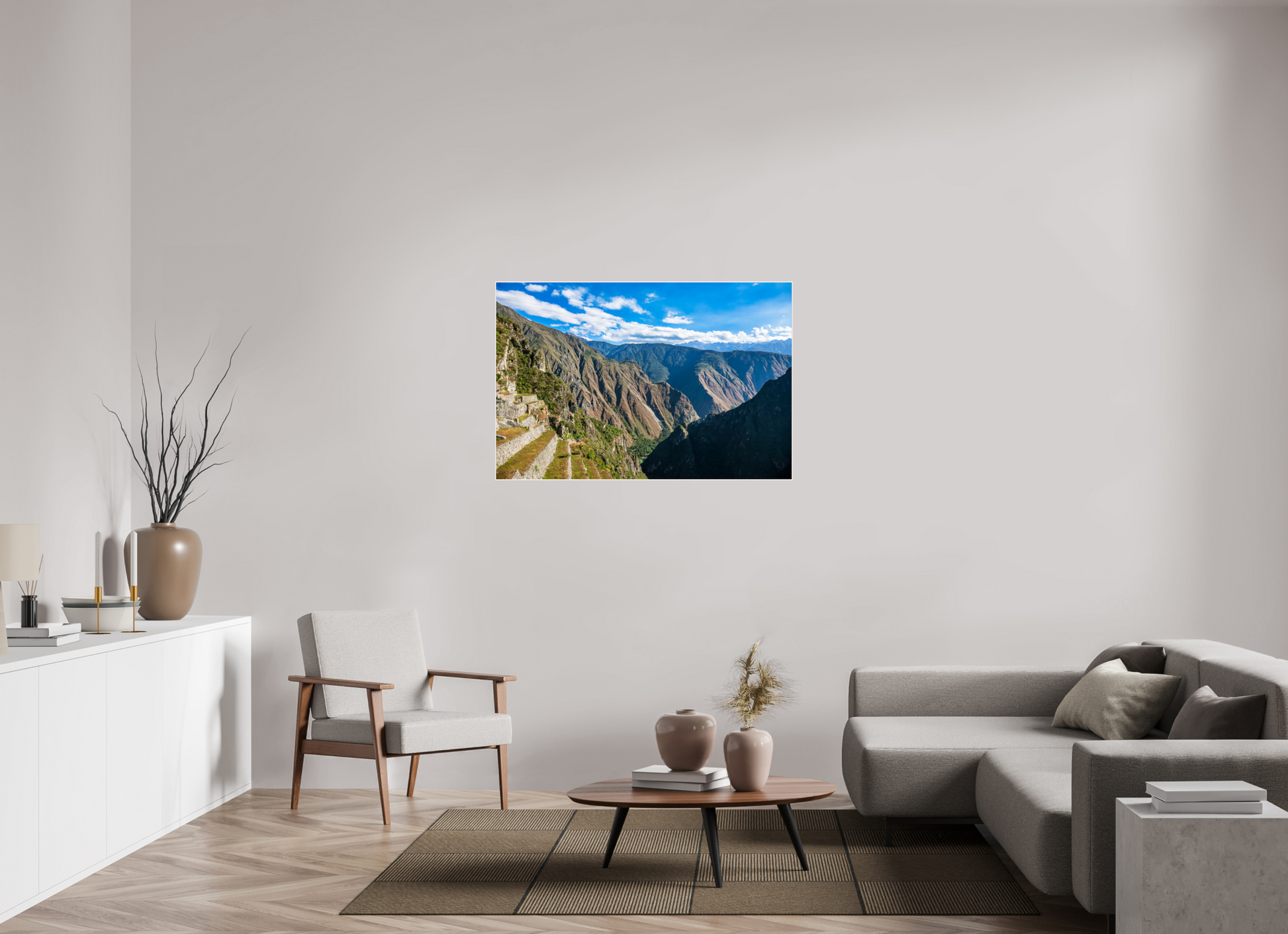 120 x 80 cm, Tirage photo métallisée ultraHD sous Plexi cadre Artbox Fiammetta Perou