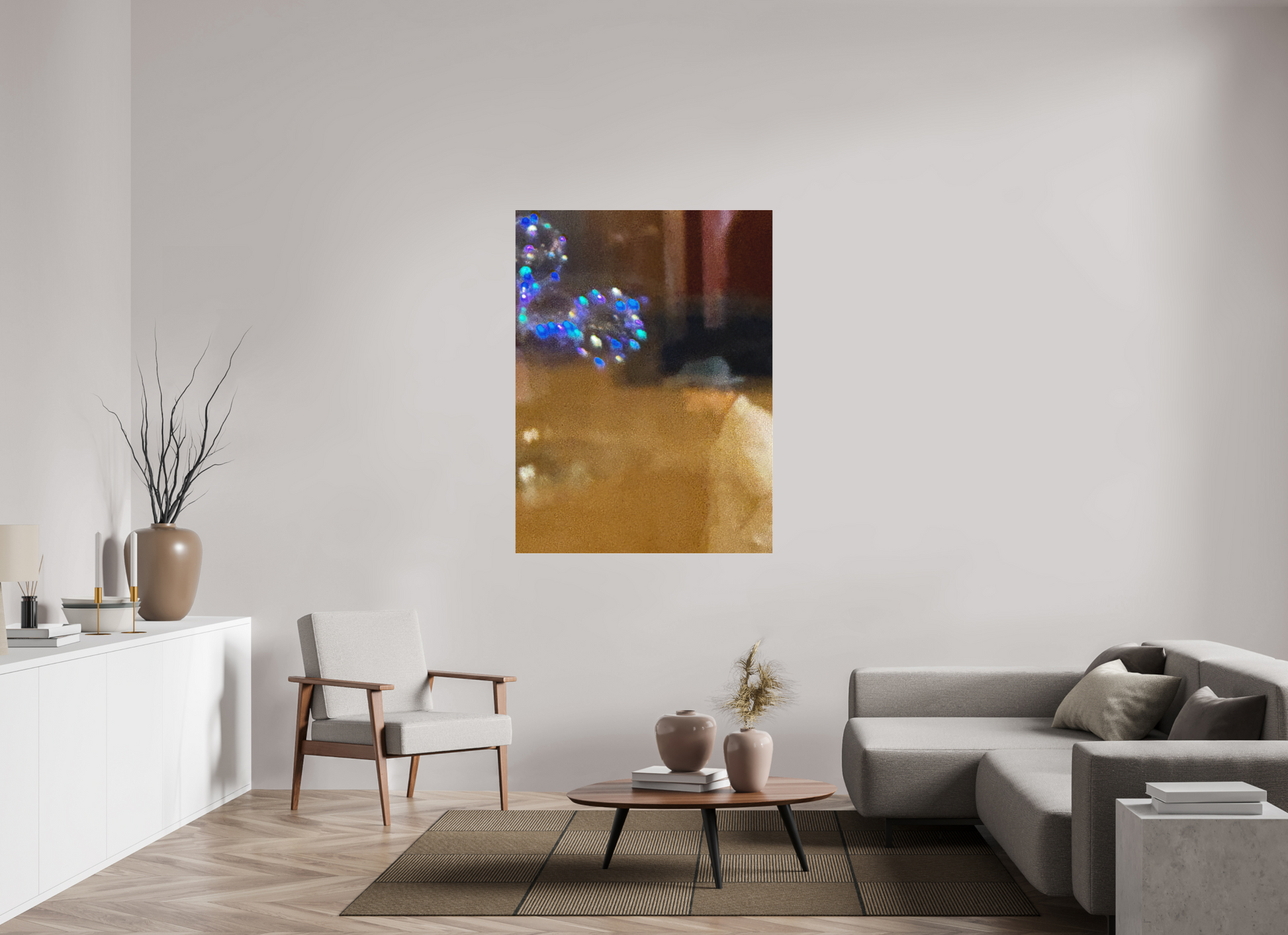 105 x 140 cm, Tirage photo sous Plexi mat Solitude, l'homme Flou (Marie Sicard)