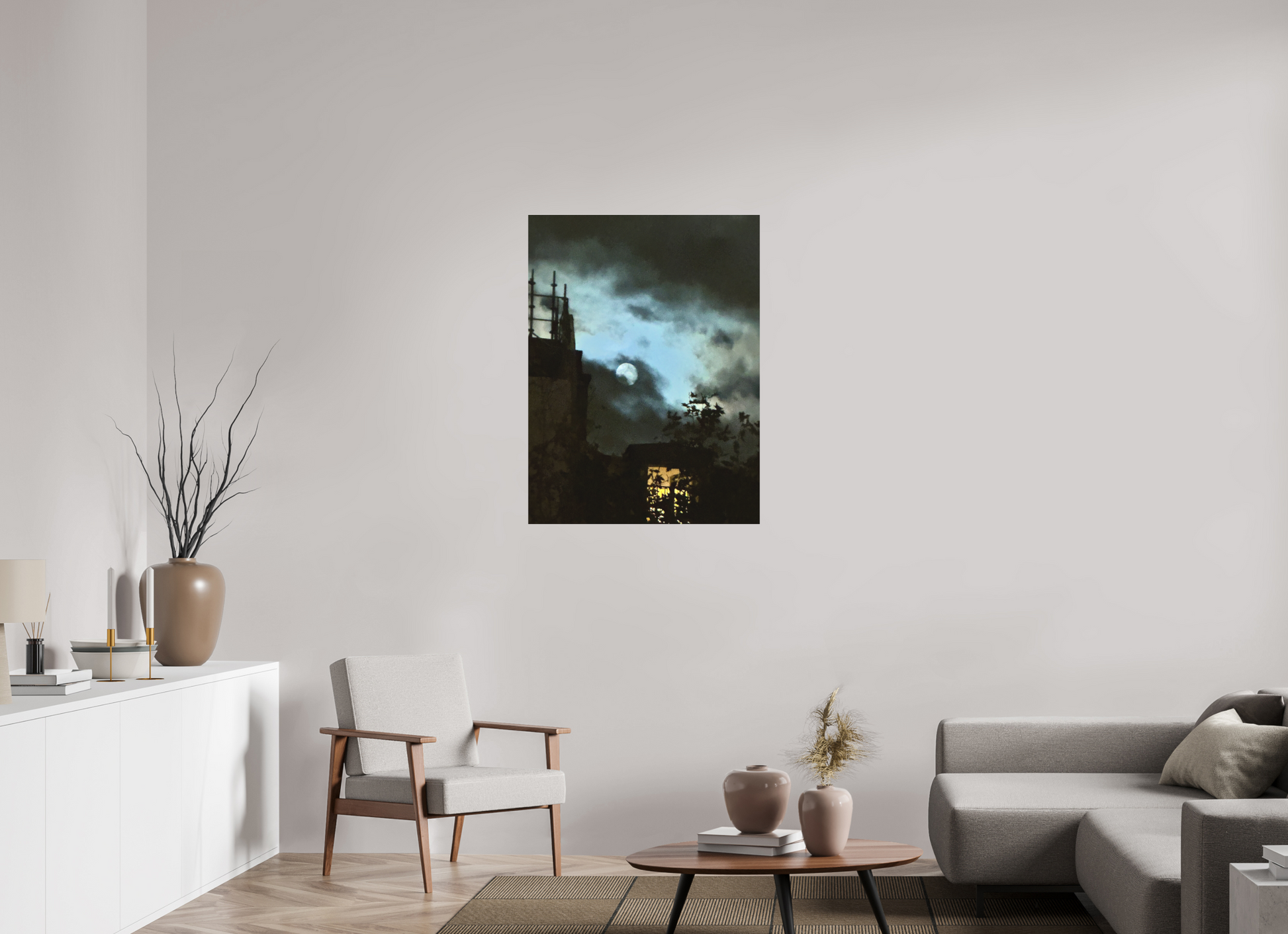 75 x 100 cm, Tirage photo sous Plexi mat Contes de la Lune Vague #2 (Marie Sicard)