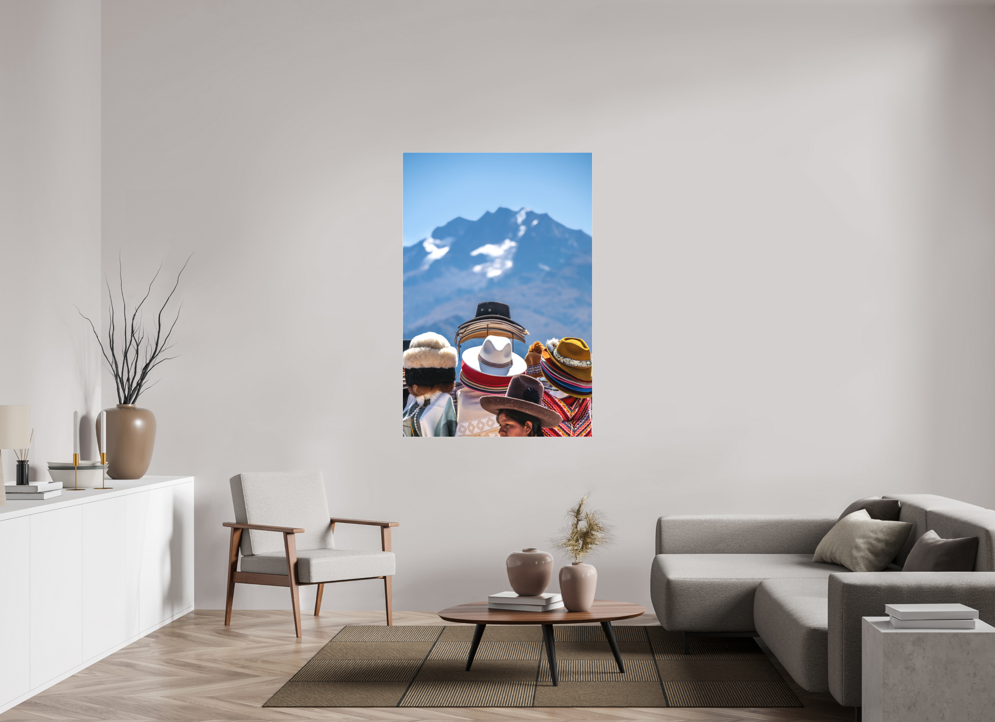 100 x 150 cm, Tirage photo sous Plexi mat caro perou