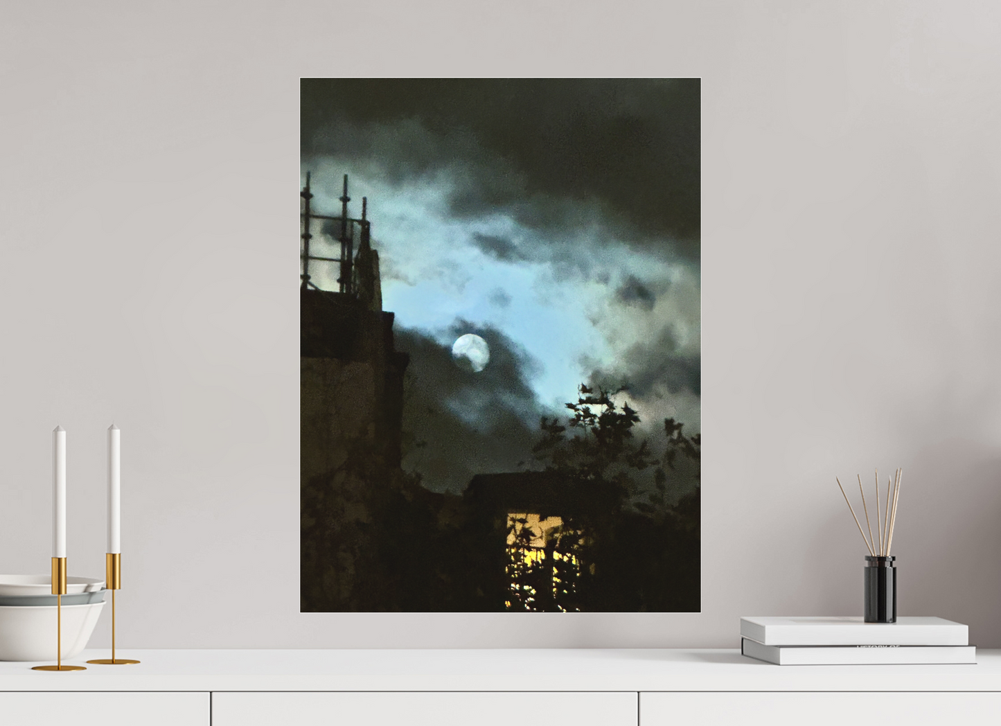 45 x 60 cm, Tirage photo sous Plexi mat Contes de la Lune Vague #2 (Marie Sicard)