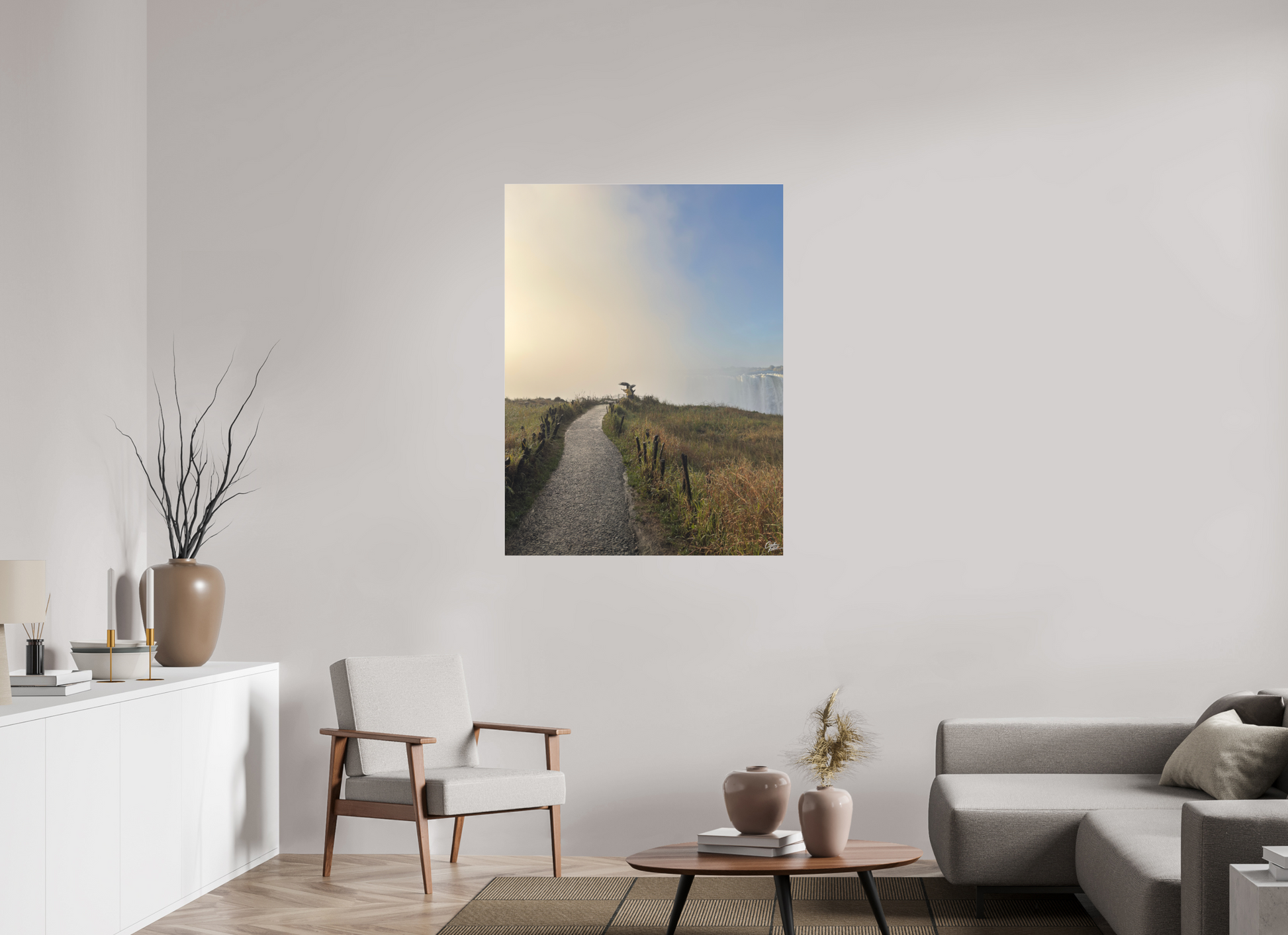 90 x 120 cm, Tirage photo sous Plexi mat Victoria Falls. Zimbabwe. Photography : © Caroline Fourest / REIA (Caroline Fourest)