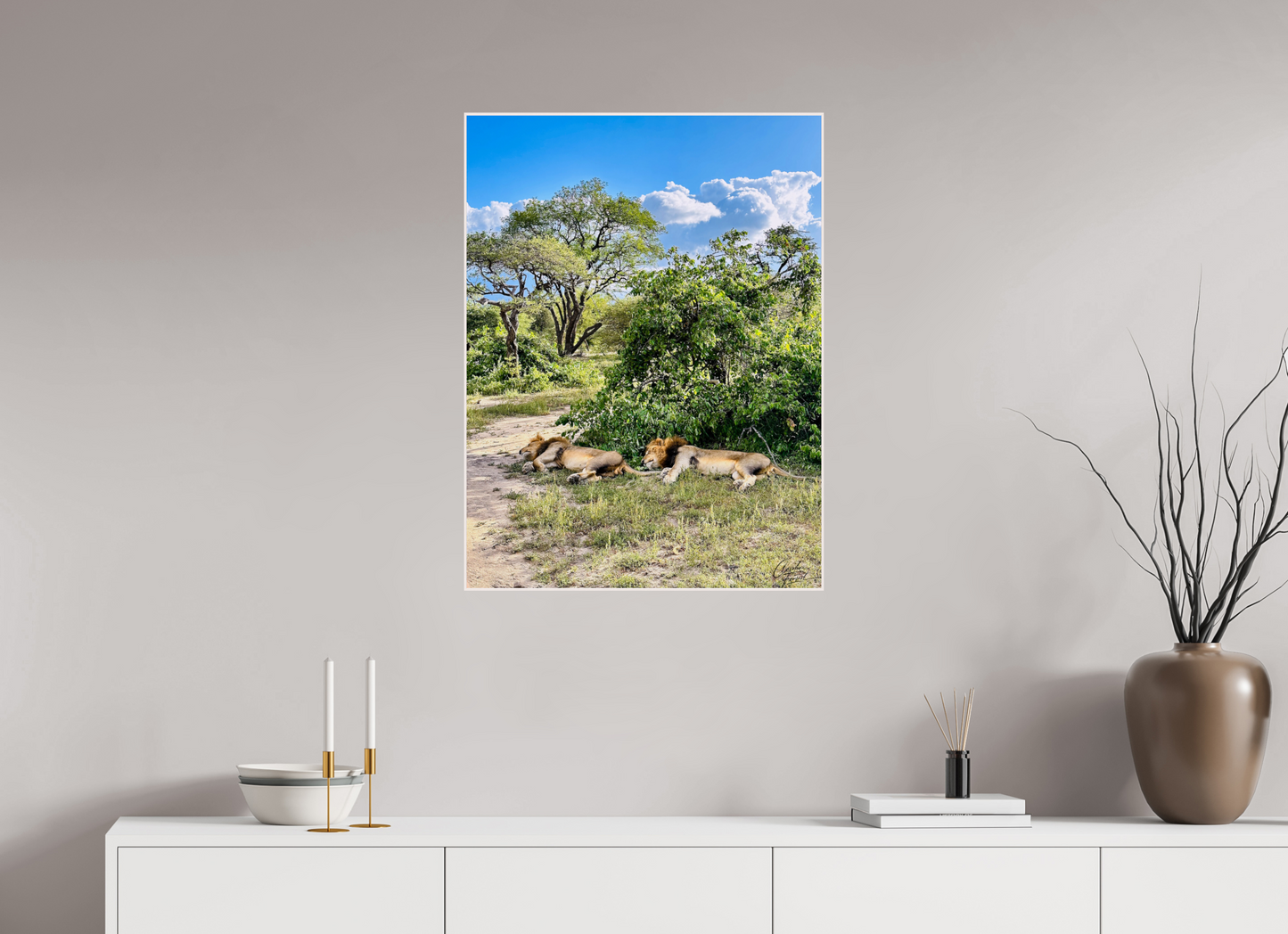 60 x 80 cm, Tirage photo métallisée ultraHD sous Plexi cadre Artbox Kings in Repose (Caroline Fourest)